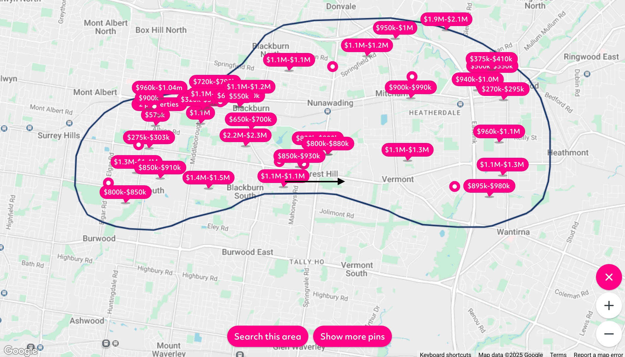 Draw on map search