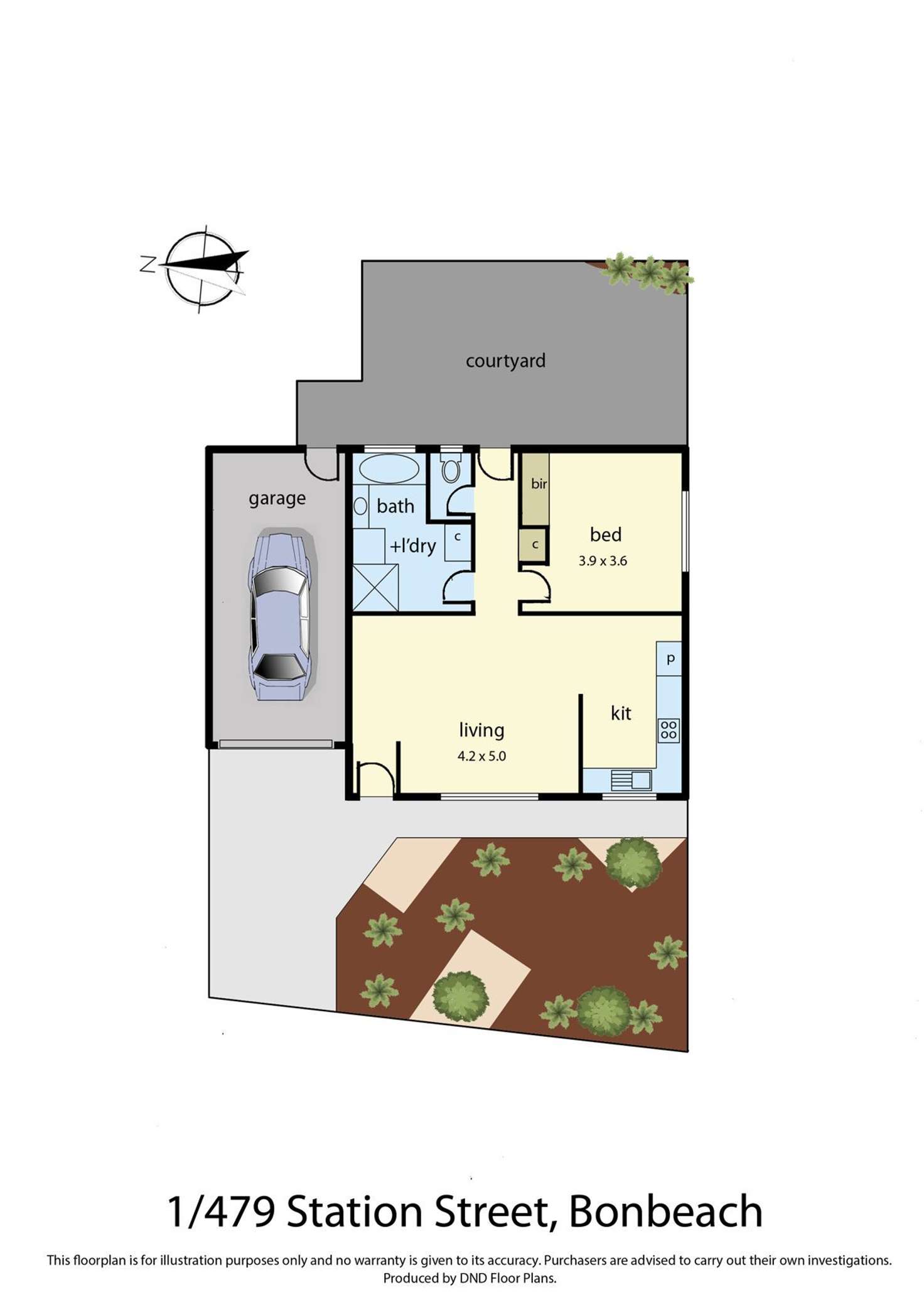 Floorplan of Homely unit listing, 1/479 Station Street, Bonbeach VIC 3196