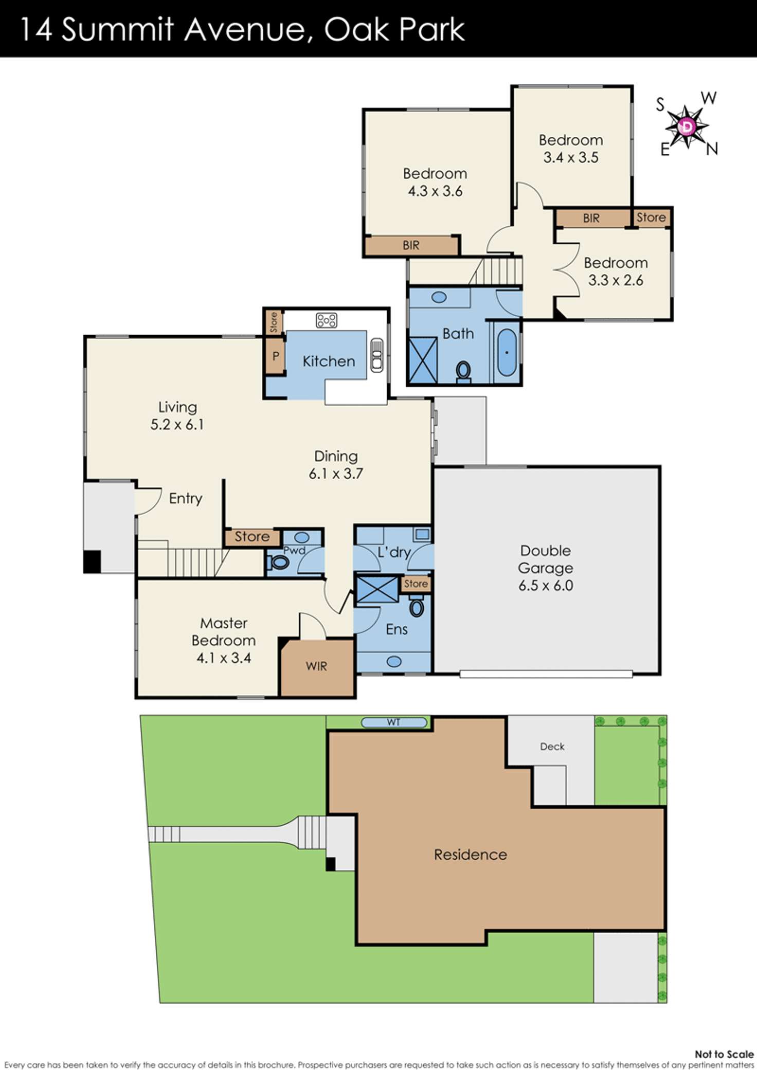 Floorplan of Homely townhouse listing, 14 Summit Avenue, Oak Park VIC 3046