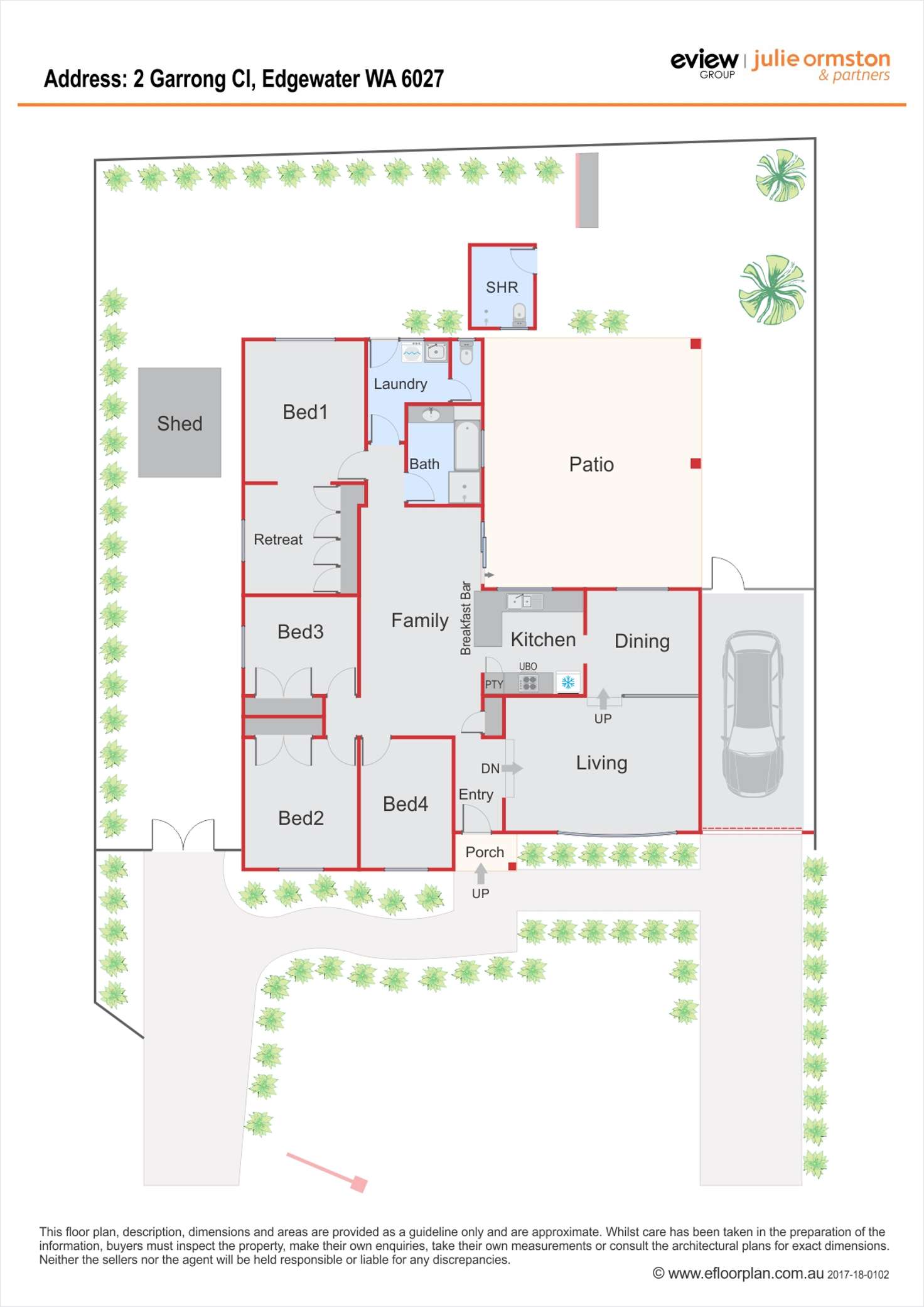 Floorplan of Homely house listing, 2 Garrong Close, Edgewater WA 6027