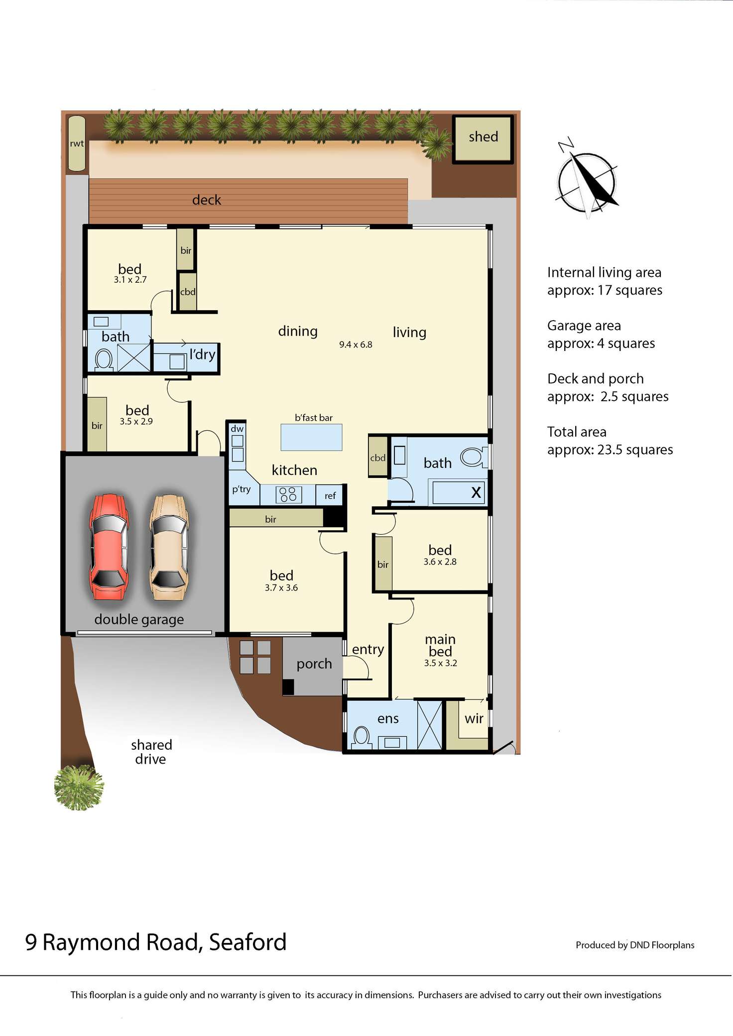 Floorplan of Homely townhouse listing, 2/9 Raymond Road, Seaford VIC 3198