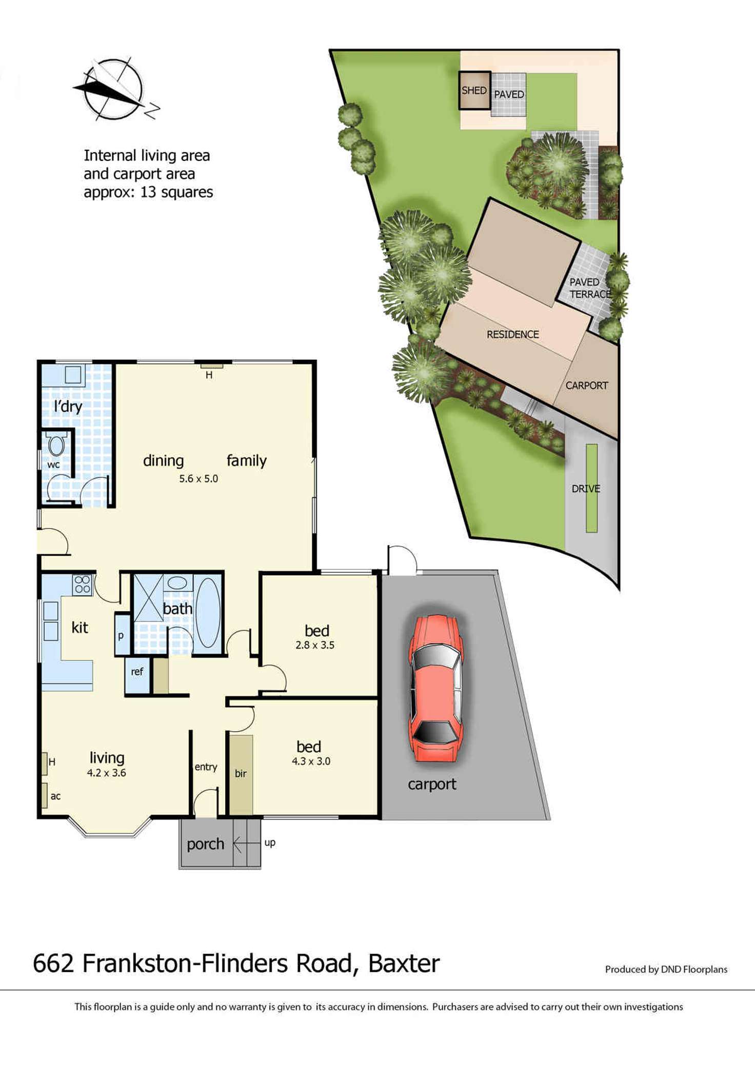 Floorplan of Homely house listing, 662 Frankston Flinders Road, Baxter VIC 3911