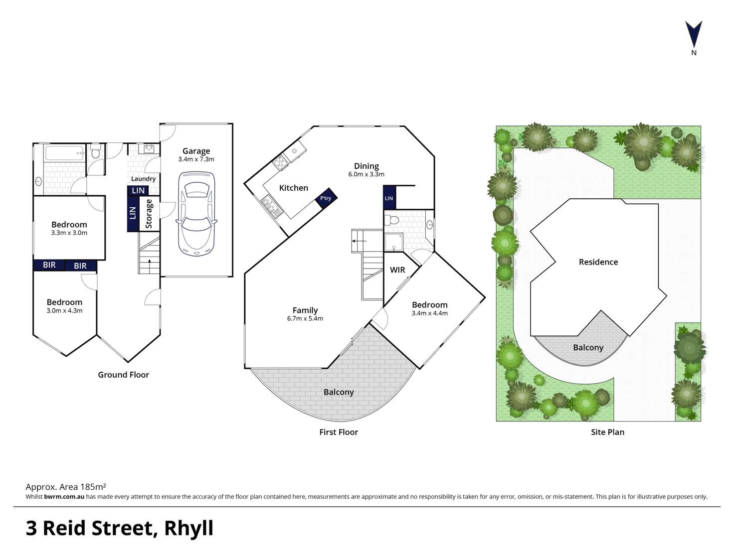 Floorplan of Homely house listing, 3 Reid Street, Rhyll VIC 3923