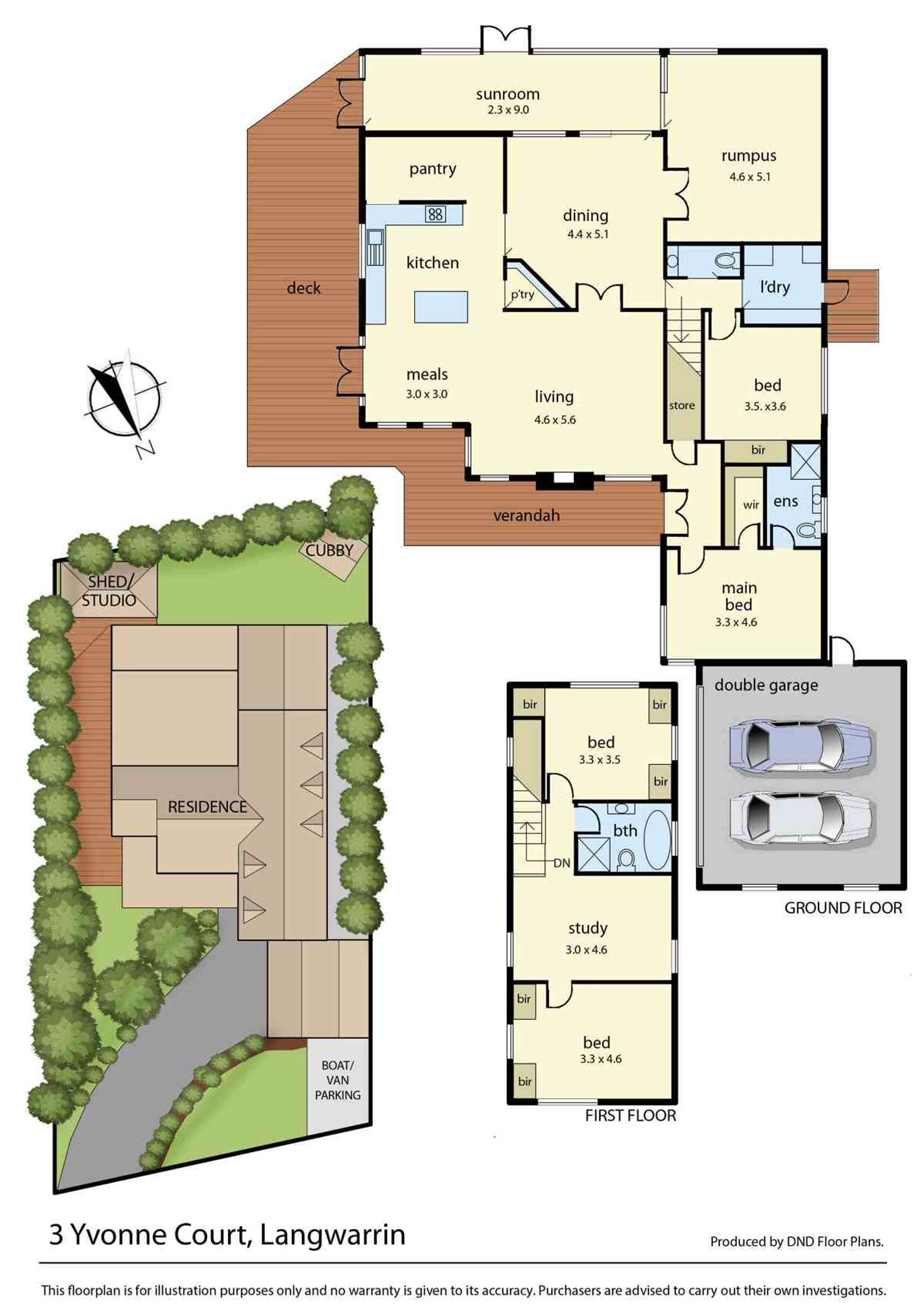 Floorplan of Homely house listing, 3 Yvonne Court, Langwarrin VIC 3910