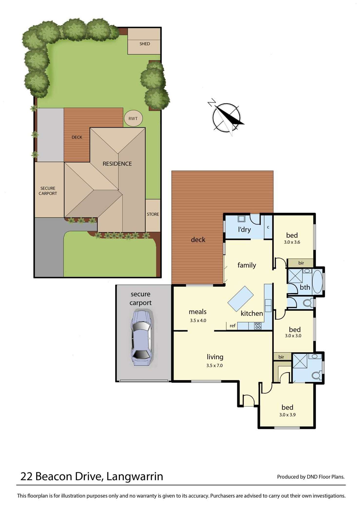 Floorplan of Homely house listing, 22 Beacon Drive, Langwarrin VIC 3910