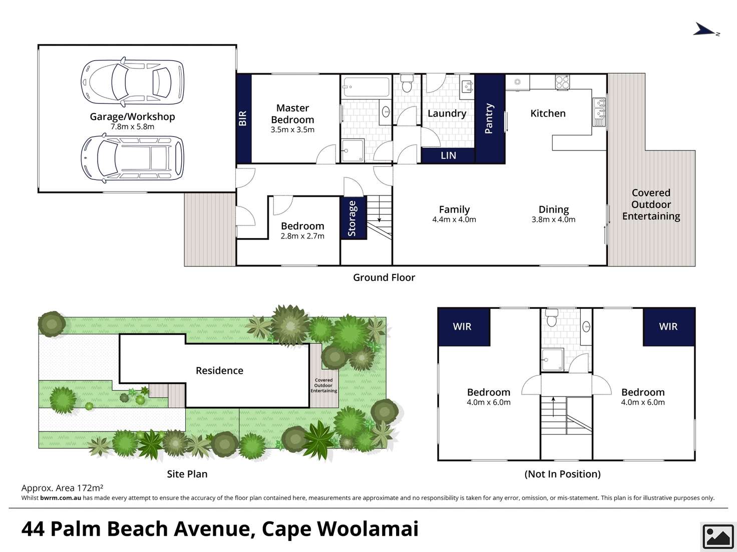 Floorplan of Homely house listing, 44 Palm Beach Avenue, Cape Woolamai VIC 3925