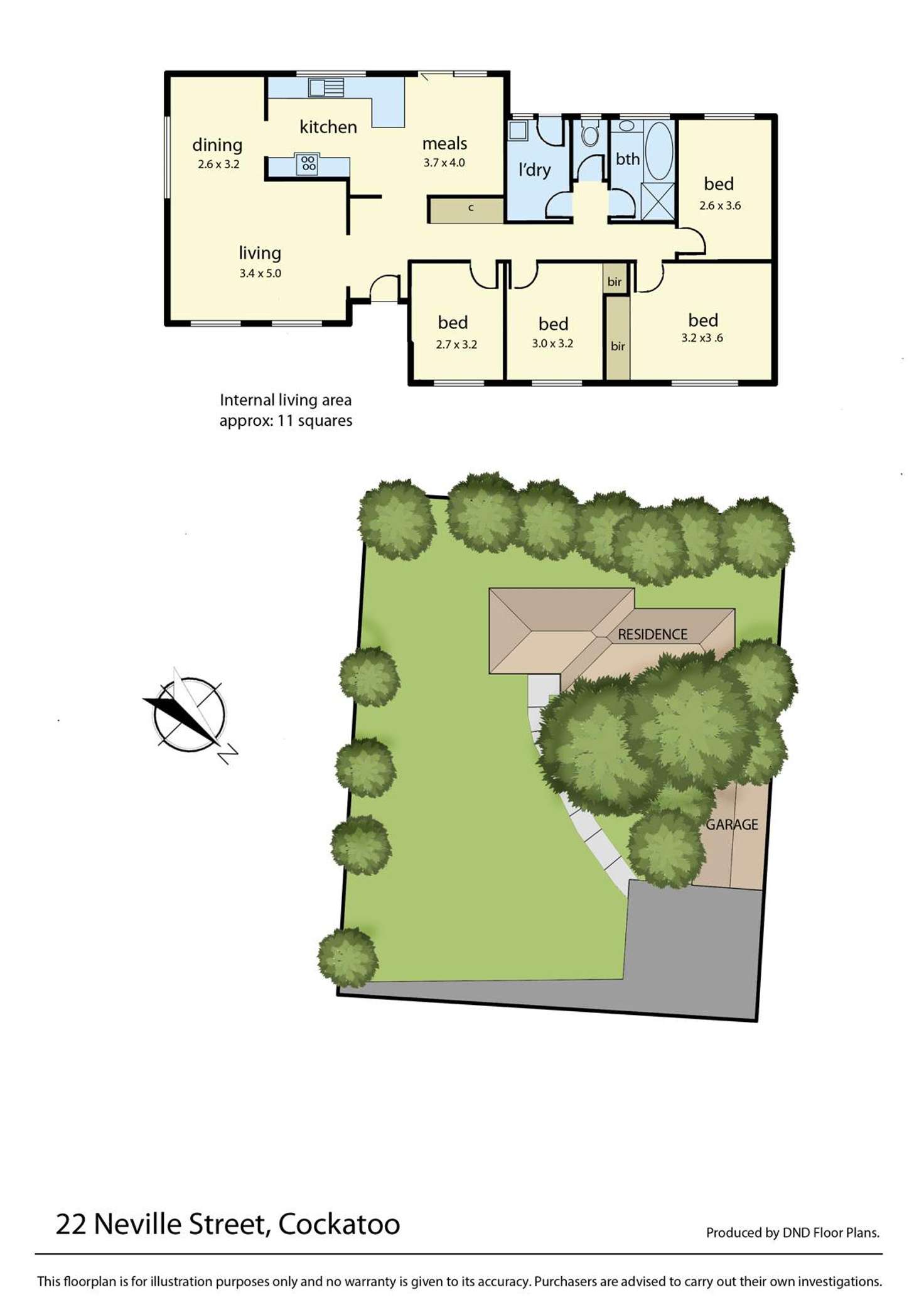 Floorplan of Homely house listing, 22 Neville Street, Cockatoo VIC 3781