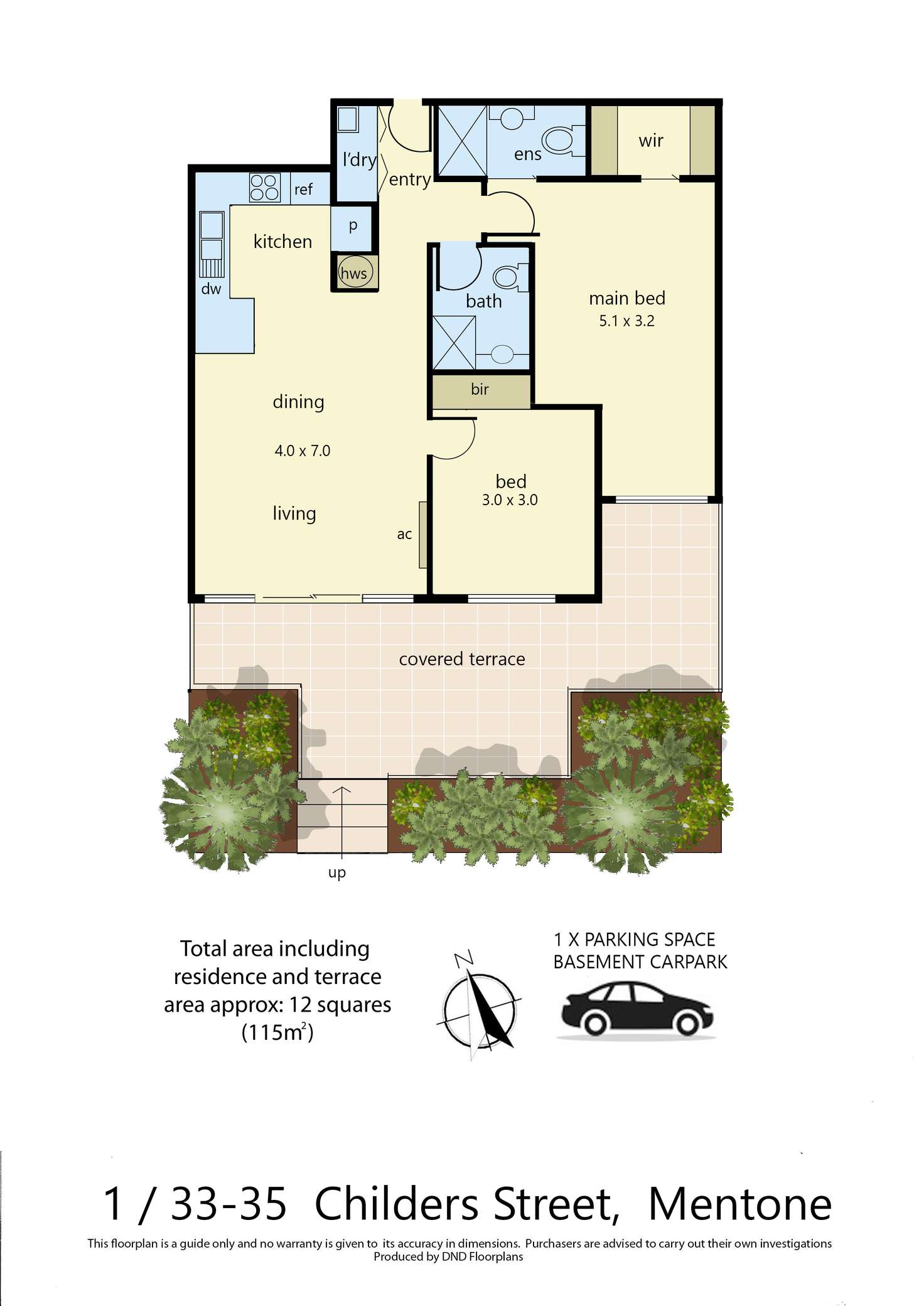 Floorplan of Homely apartment listing, 1/33-35 Childers Street, Mentone VIC 3194