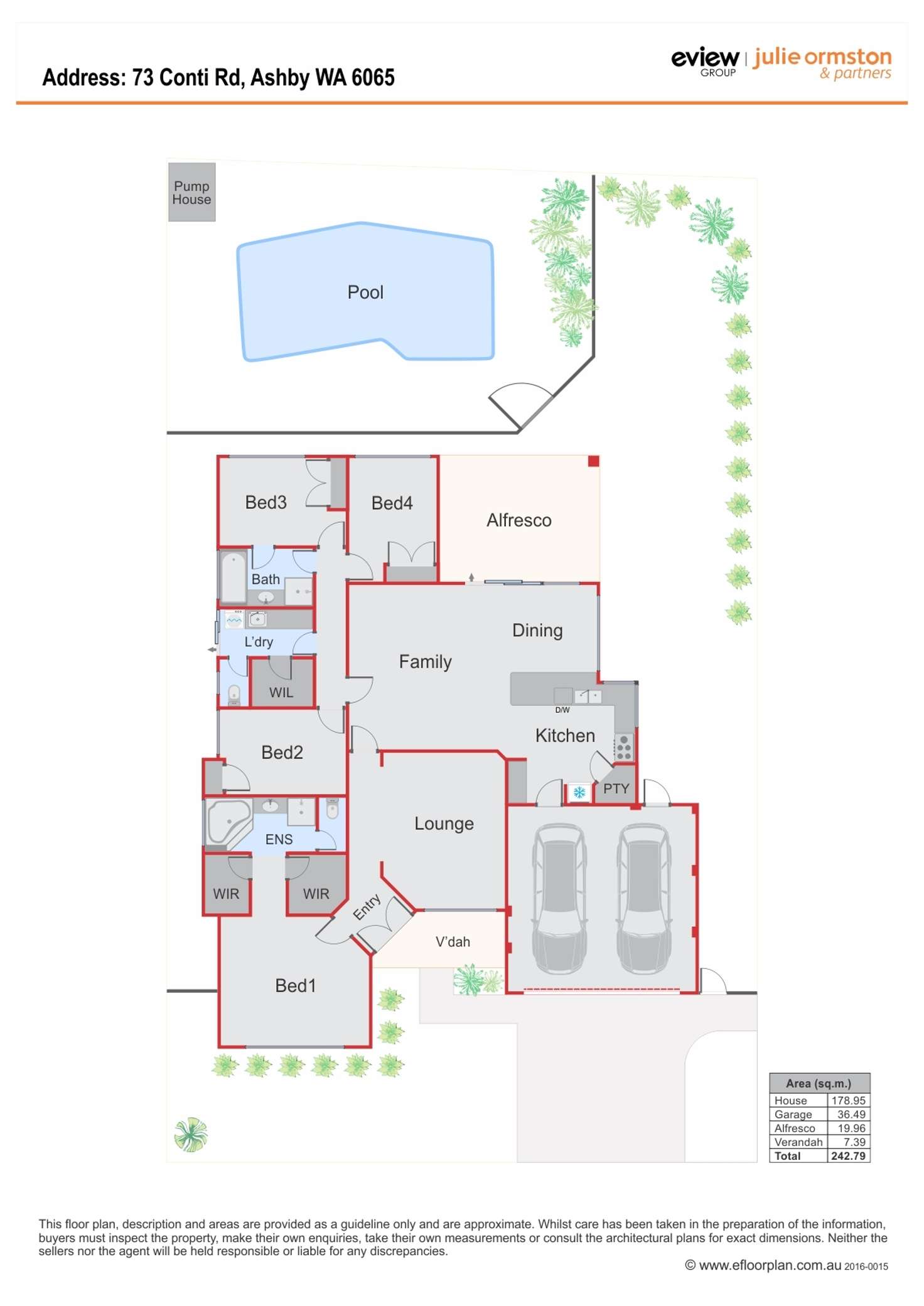 Floorplan of Homely residentialLand listing, 73 Conti Road, Ashby WA 6065