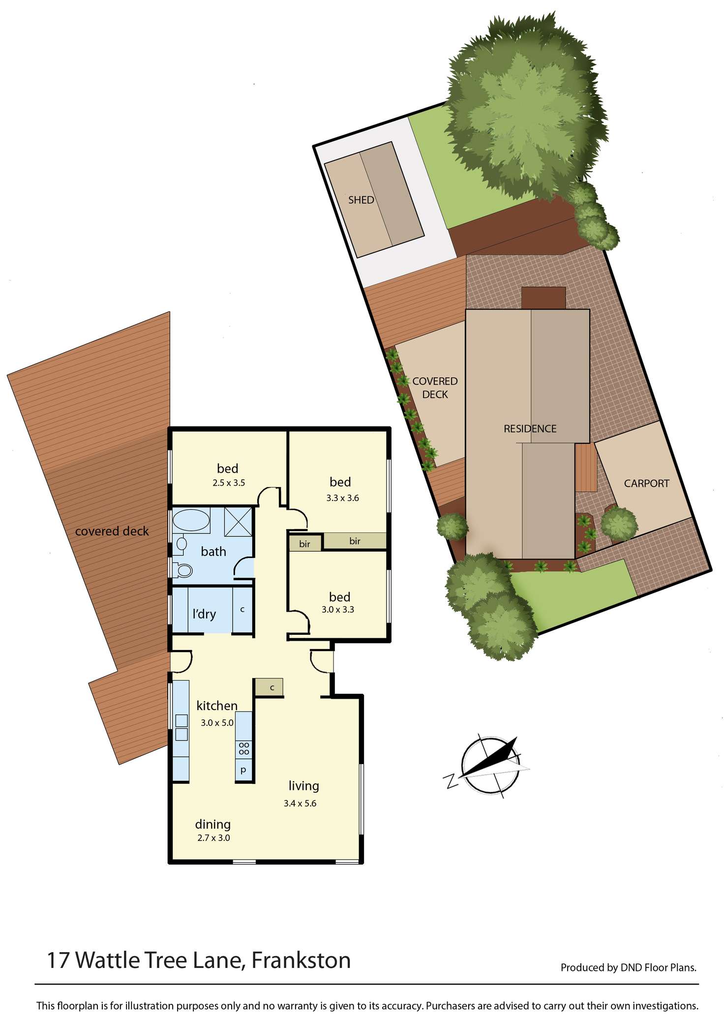 Floorplan of Homely house listing, 17 Wattle Tree Lane, Frankston VIC 3199