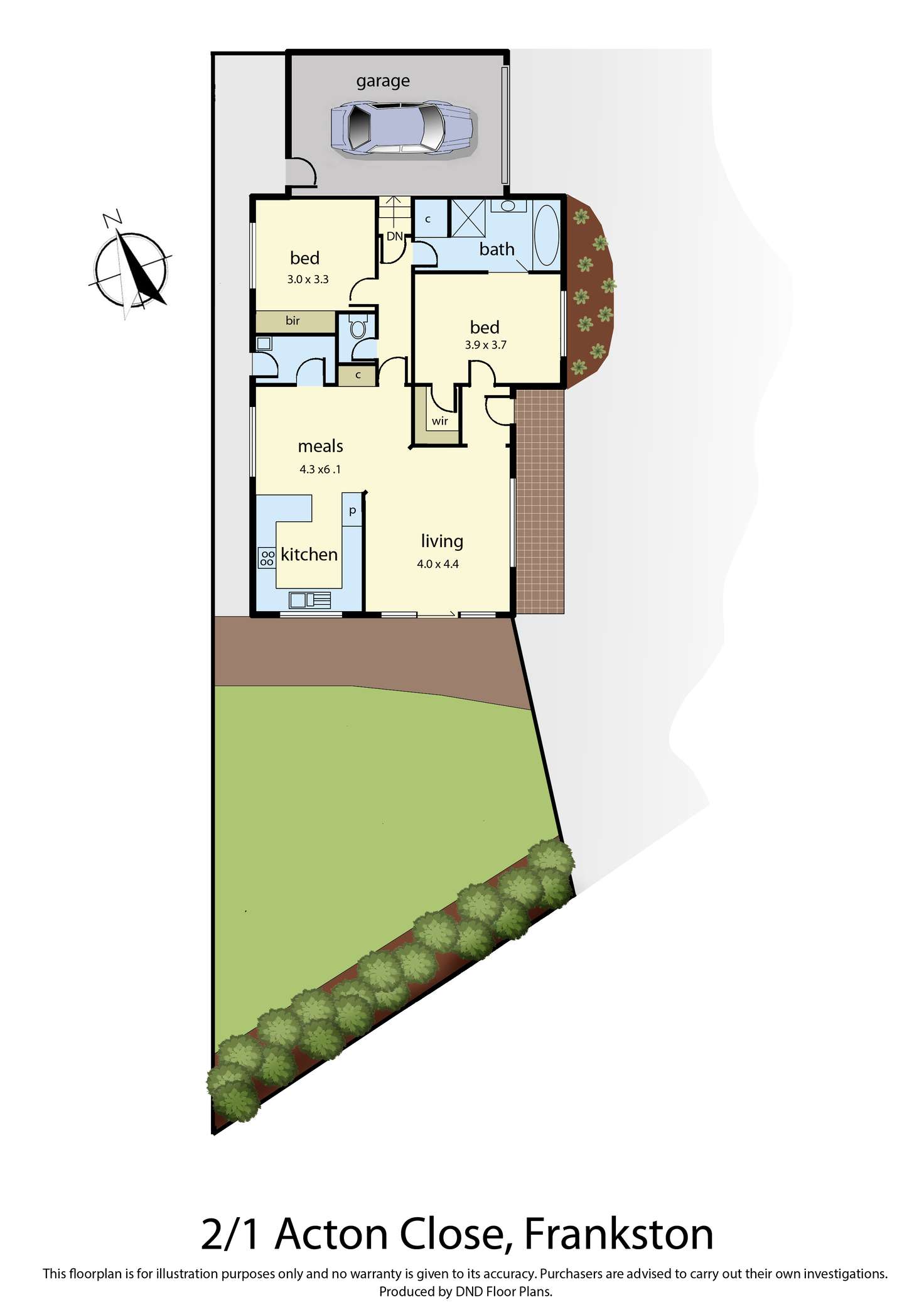 Floorplan of Homely house listing, 2/1 Acton Close, Frankston VIC 3199