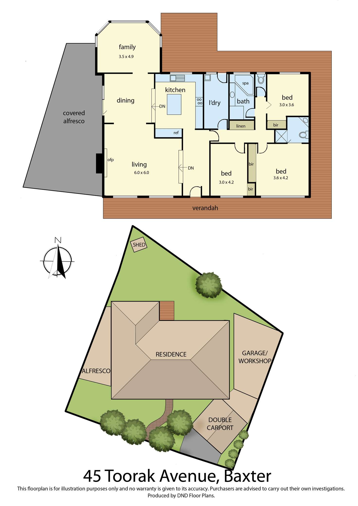 Floorplan of Homely house listing, 45 Toorak Avenue, Baxter VIC 3911