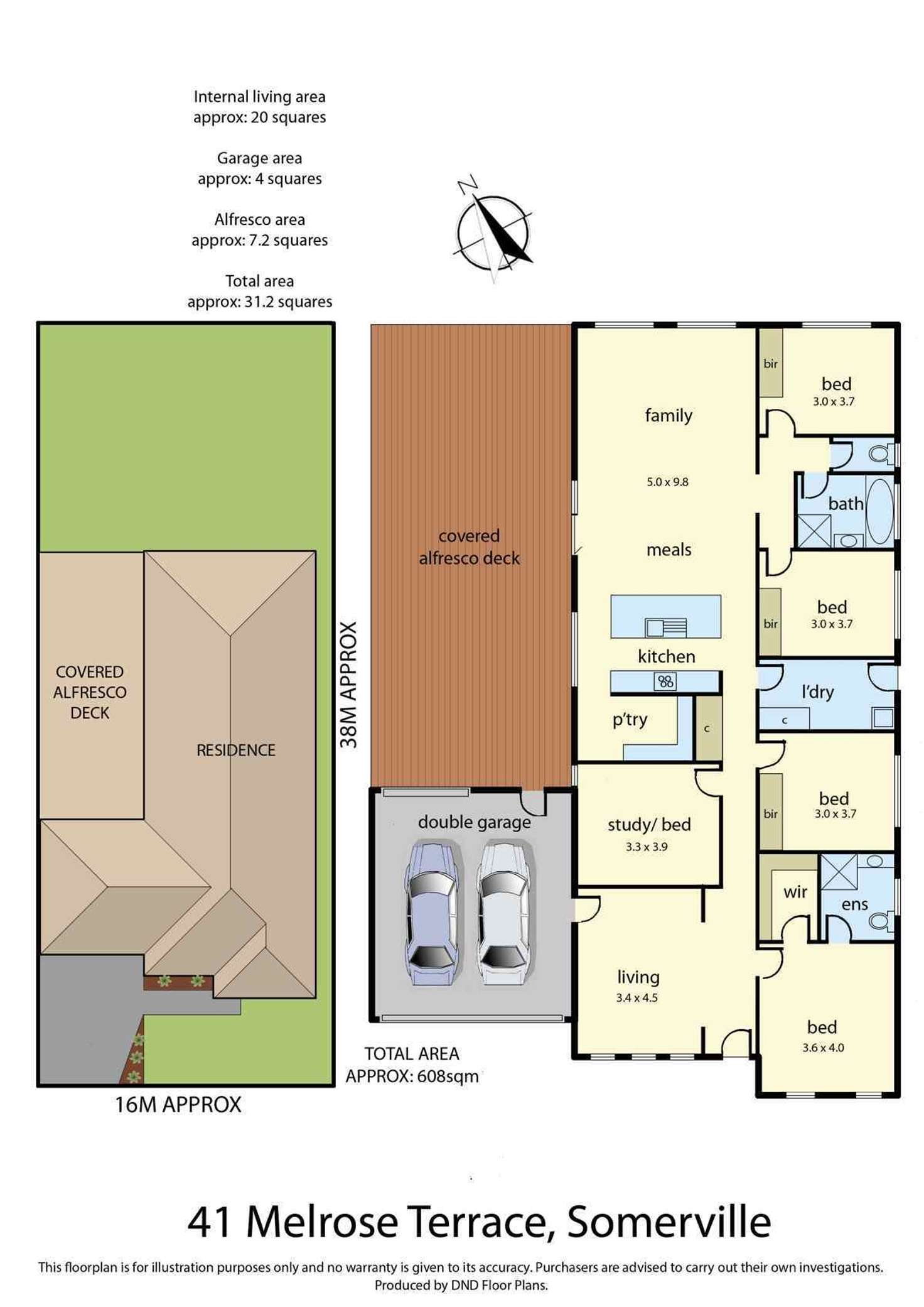 Floorplan of Homely house listing, 41 Melrose Terrace, Somerville VIC 3912