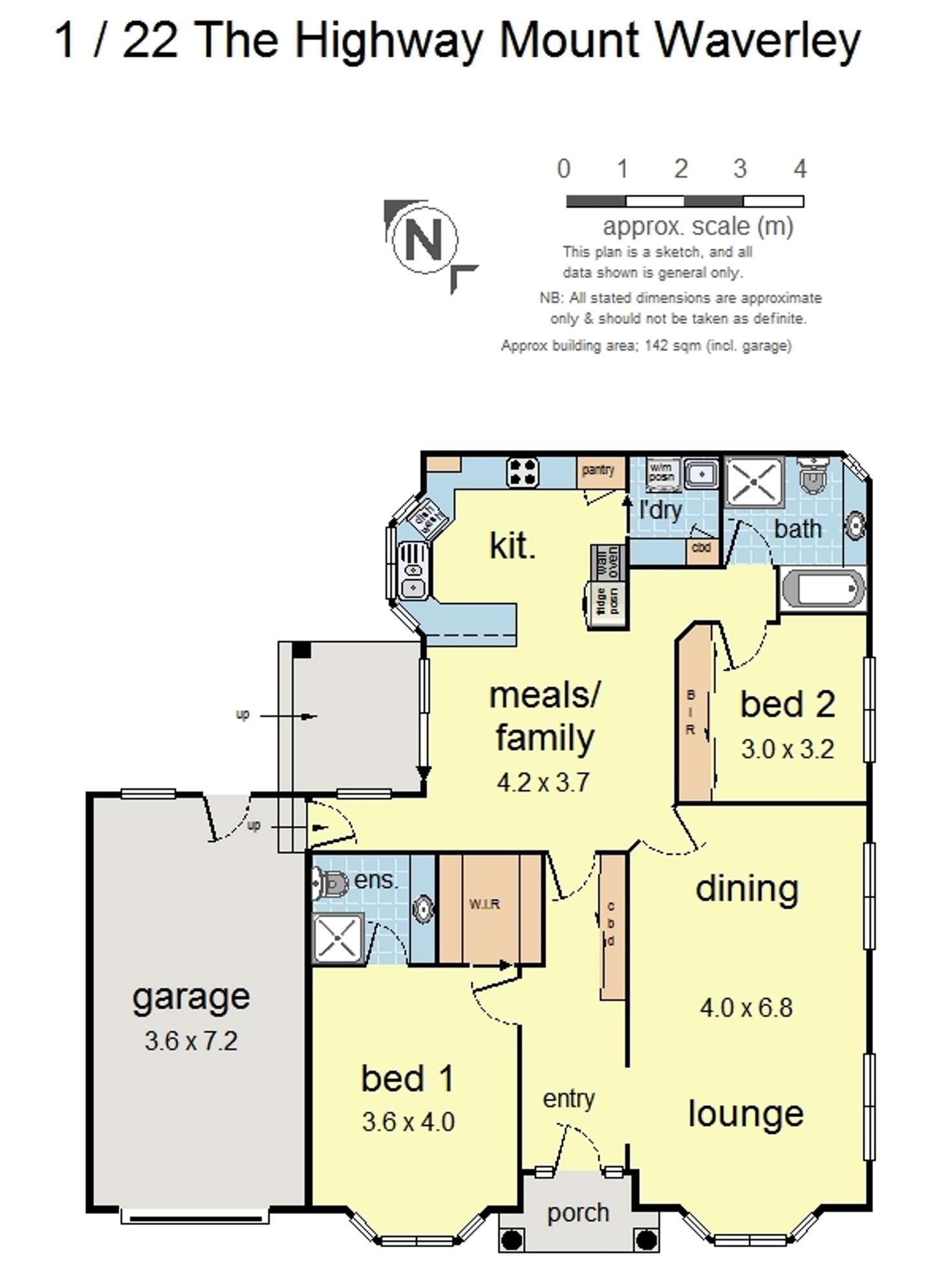 Floorplan of Homely unit listing, 1/22 The Highway, Mount Waverley VIC 3149