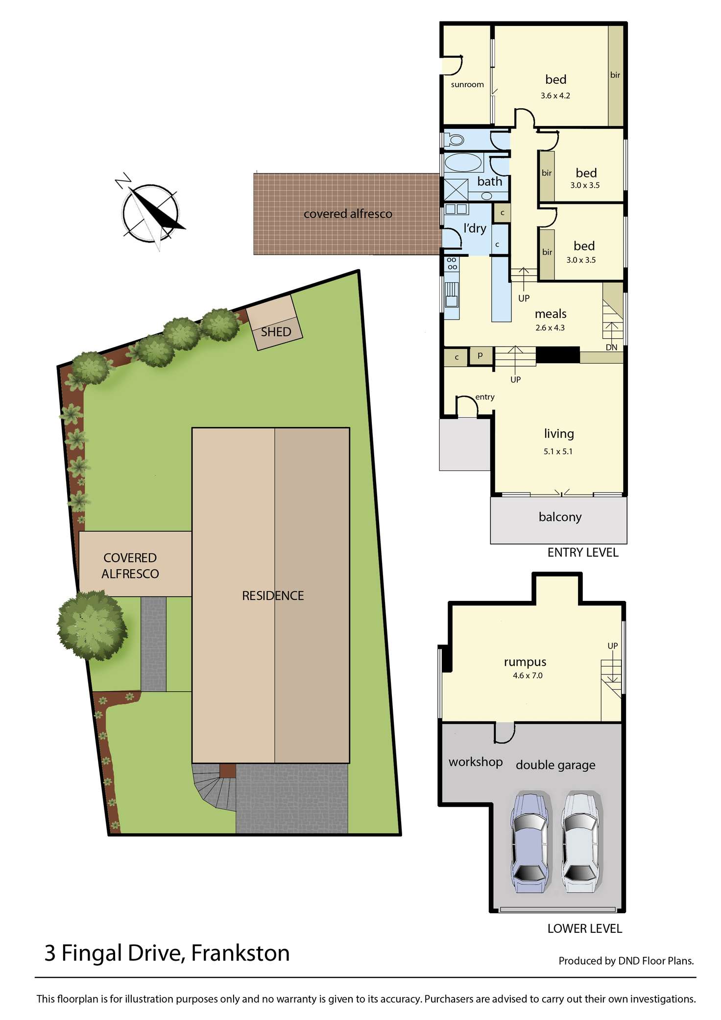 Floorplan of Homely house listing, 3 Fingal Drive, Frankston VIC 3199