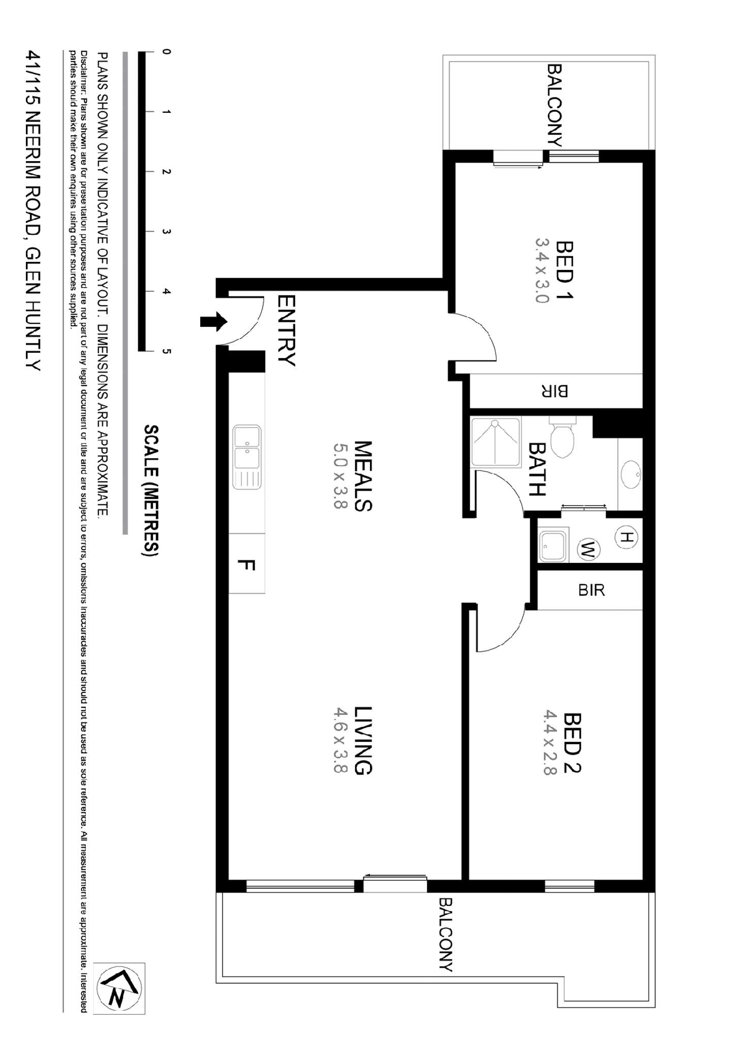 Floorplan of Homely apartment listing, 41/115 Neerim Road, Glen Huntly VIC 3163