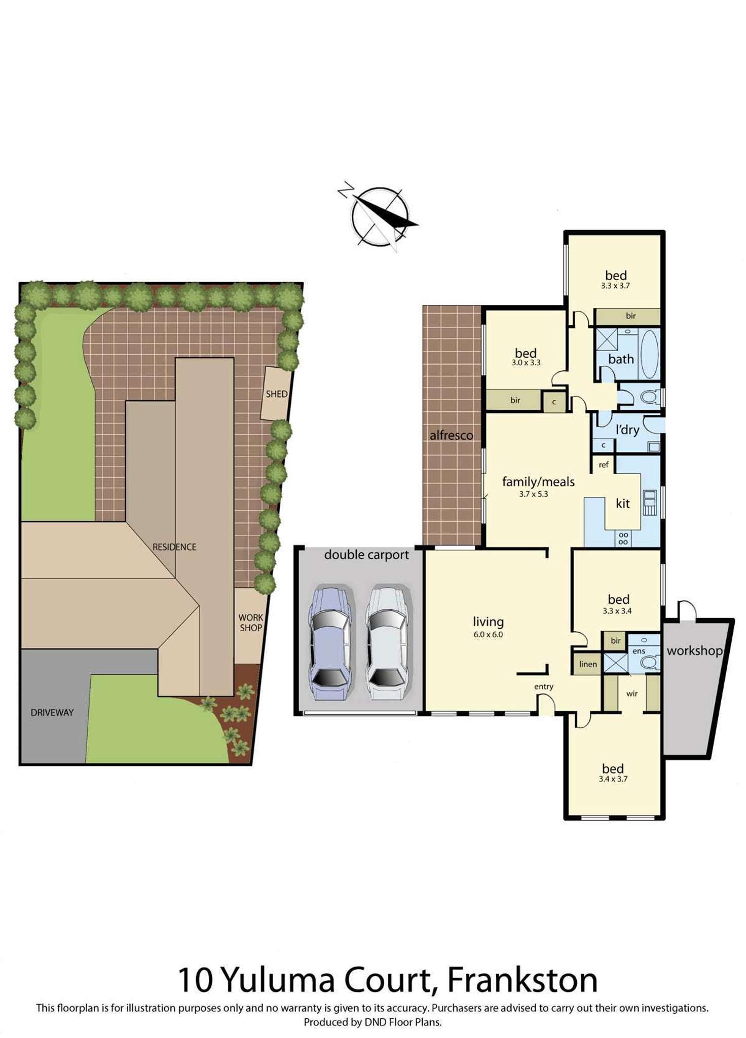 Floorplan of Homely house listing, 10 Yuluma Court, Frankston VIC 3199