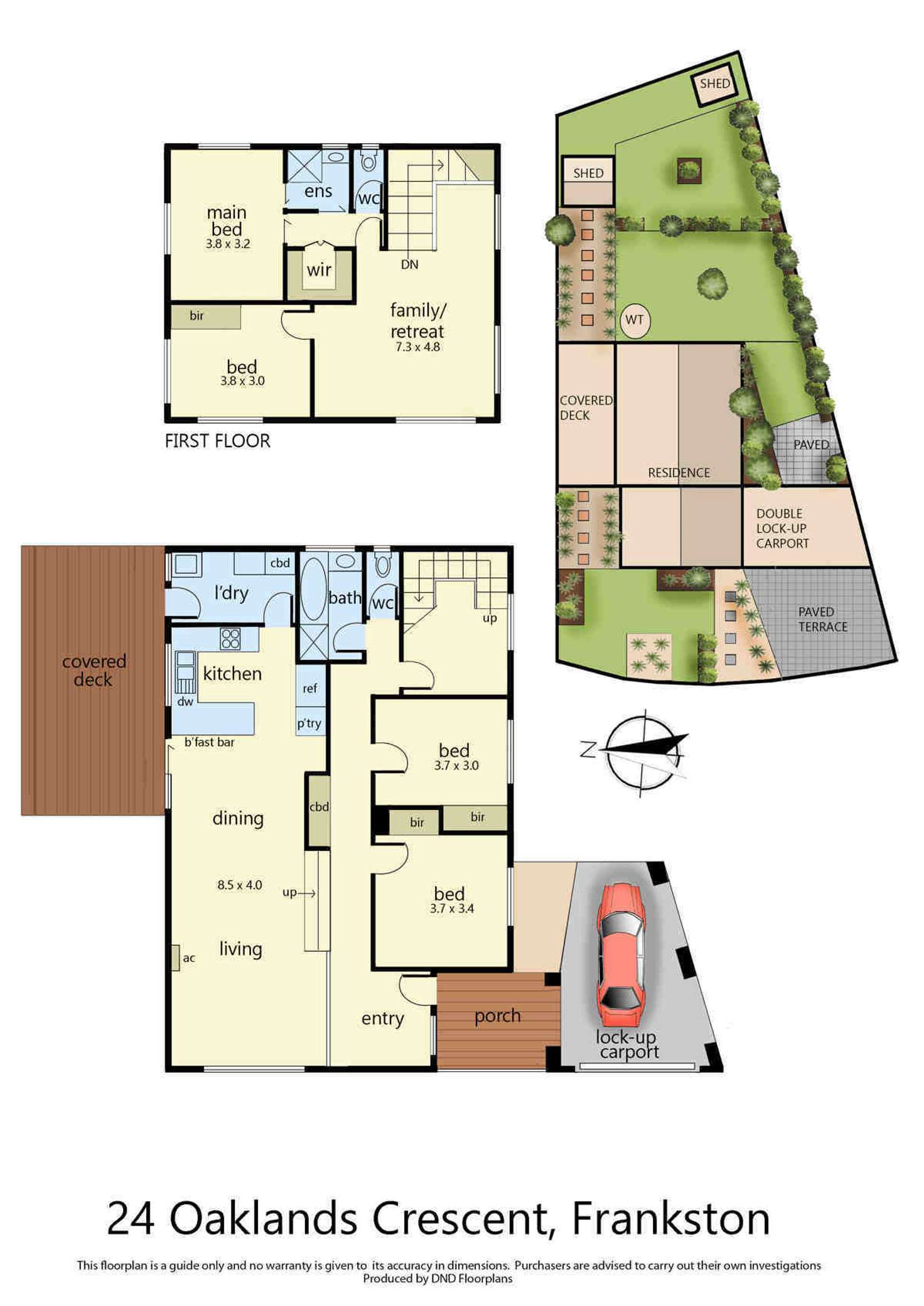 Floorplan of Homely house listing, 24 Oaklands Crescent, Frankston VIC 3199