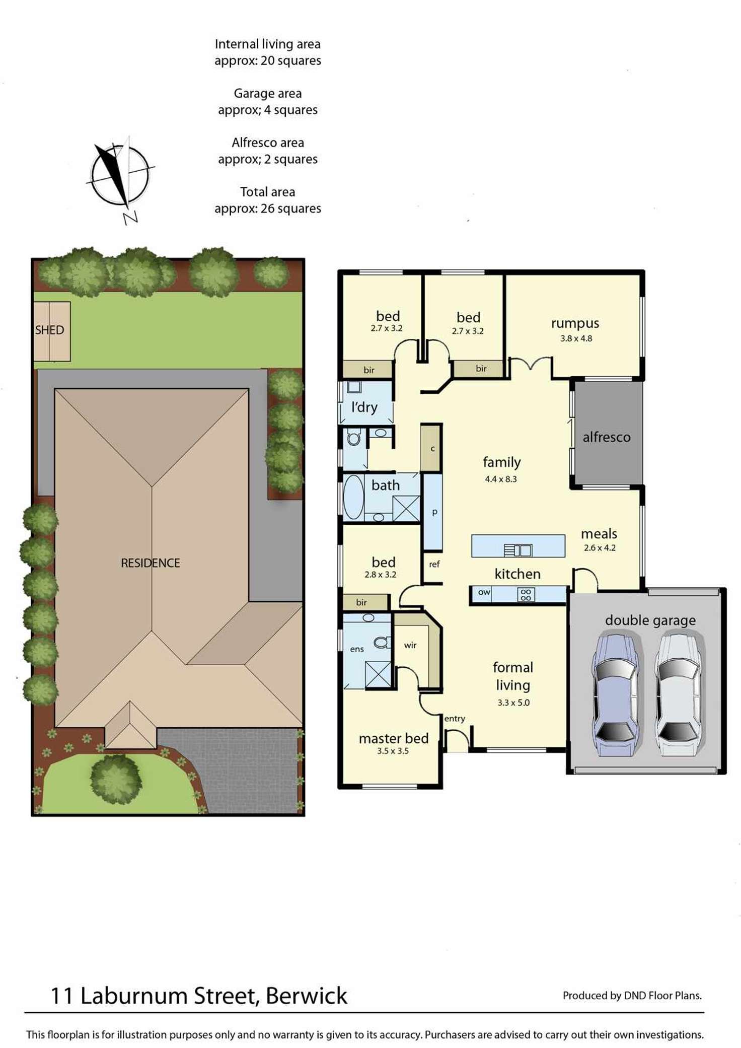 Floorplan of Homely house listing, 11 Laburnum Street, Berwick VIC 3806