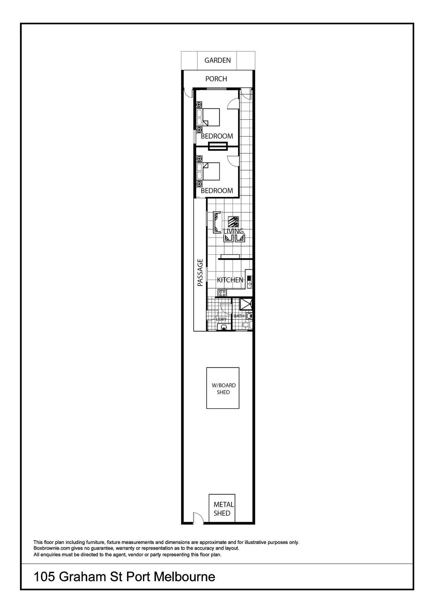 Floorplan of Homely house listing, 105 Graham St, Port Melbourne VIC 3207