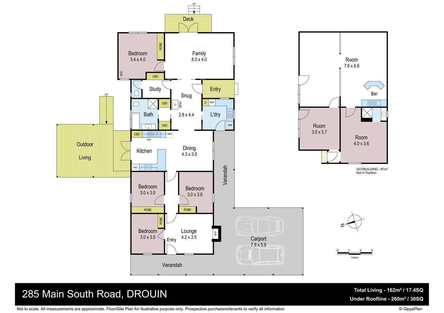 Floorplan of Homely acreageSemiRural listing, 285 MAIN SOUTH ROAD, Drouin VIC 3818