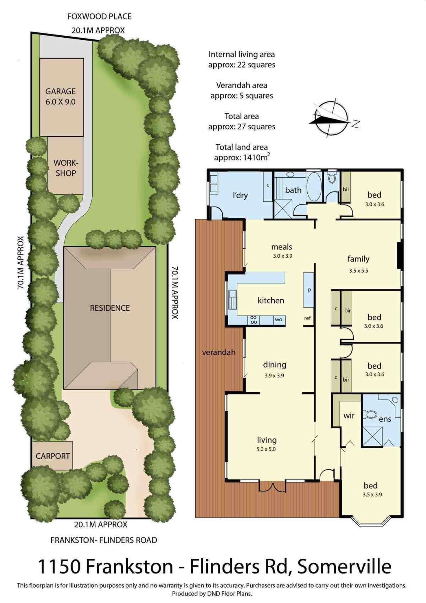 Floorplan of Homely house listing, 1150 Frankston Flinders Road, Somerville VIC 3912