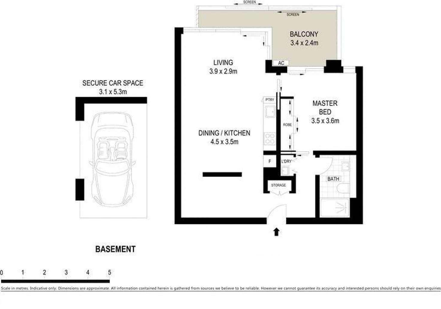 Floorplan of Homely apartment listing, 1603/8 Wynne Avenue, Burwood NSW 2134