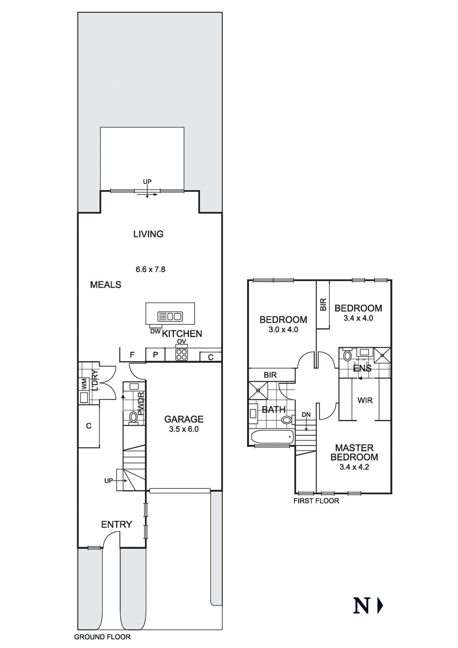 Floorplan of Homely townhouse listing, 4/36 Wattlebird Crescent, Reservoir VIC 3073