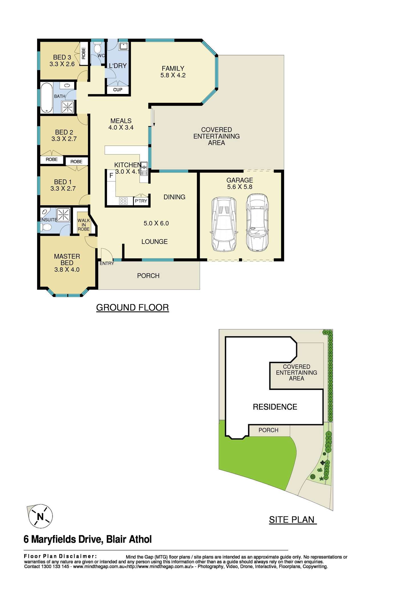 Floorplan of Homely house listing, 6 Maryfields Drive, Blair Athol NSW 2560