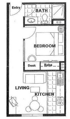 Floorplan of Homely apartment listing, 607/112 A'beckett Street, Melbourne VIC 3000