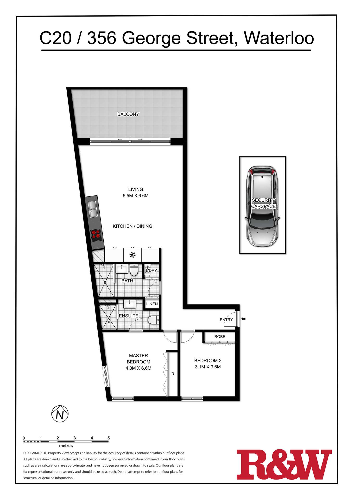 Floorplan of Homely apartment listing, C30/356 George Street, Waterloo NSW 2017