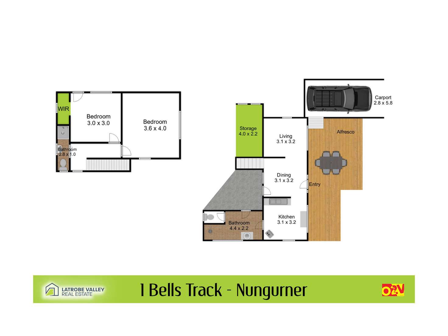 Floorplan of Homely house listing, 1 Bells Track, Nungurner VIC 3909
