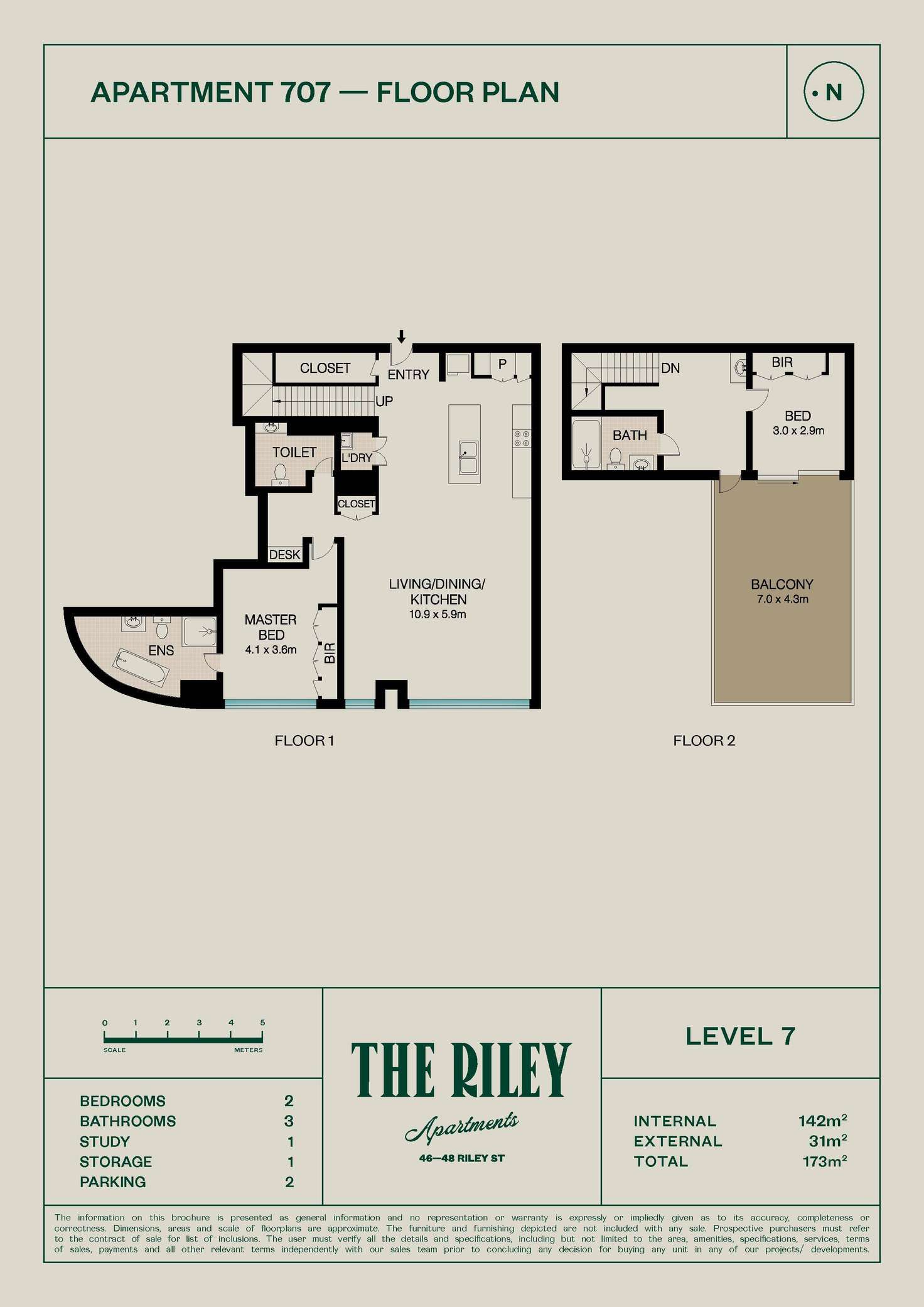 Floorplan of Homely apartment listing, 707/46-48 Riley Street Street, Woolloomooloo NSW 2011