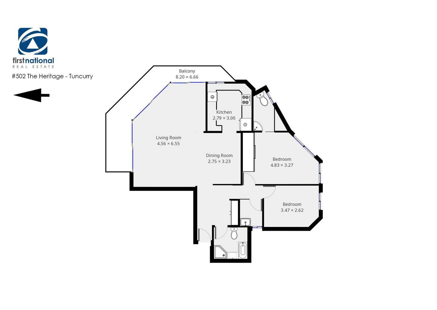 Floorplan of Homely unit listing, 502/18-20 Manning Street, Tuncurry NSW 2428