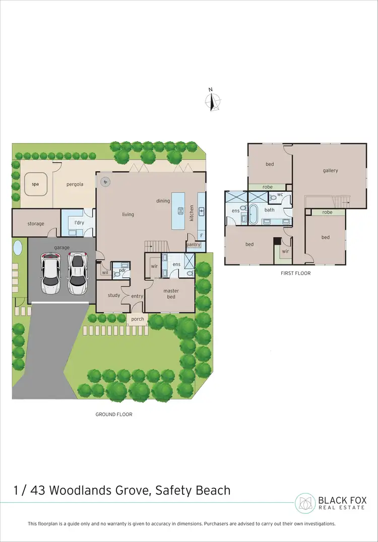 Floorplan of Homely townhouse listing, 43 Woodlands Grove, Safety Beach VIC 3936