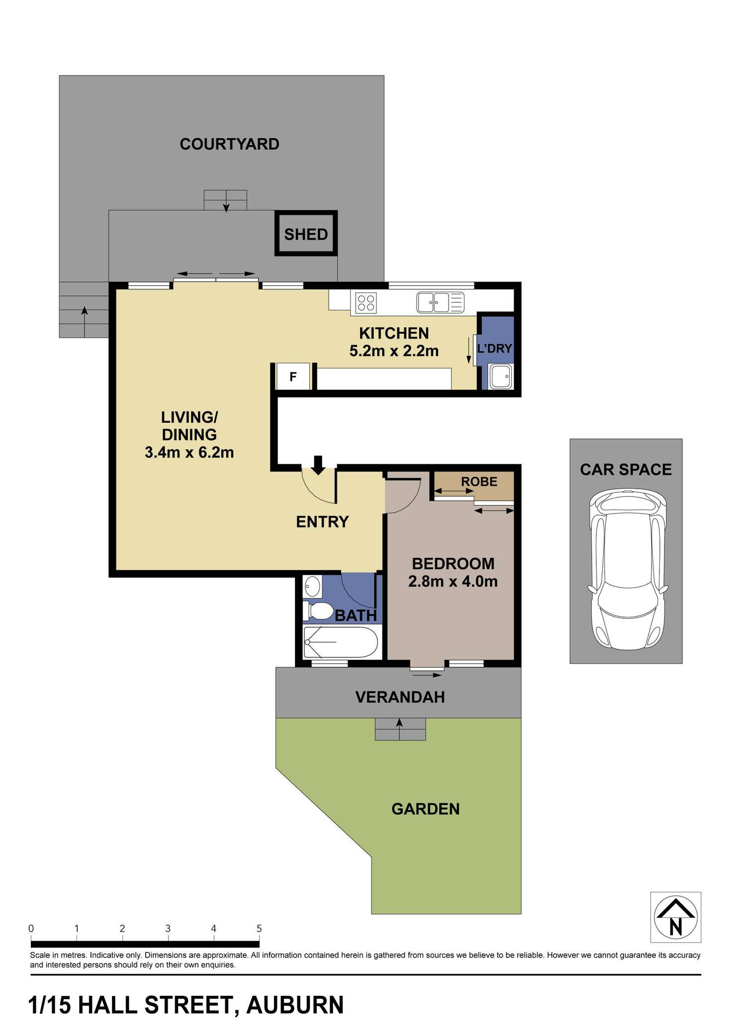 Floorplan of Homely unit listing, 1/15 Hall Street, Auburn NSW 2144