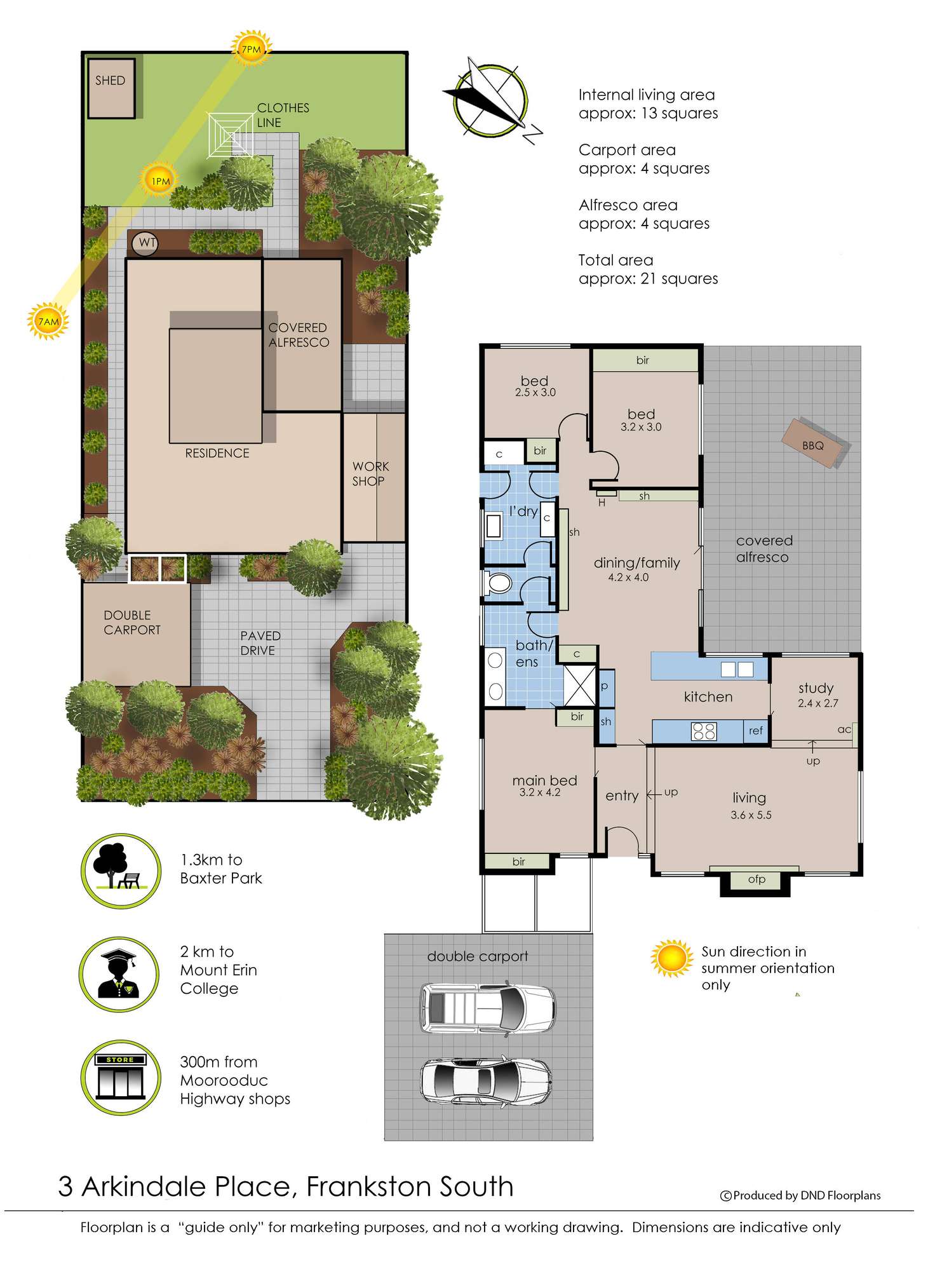 Floorplan of Homely house listing, 3 Arkindale Place, Frankston South VIC 3199