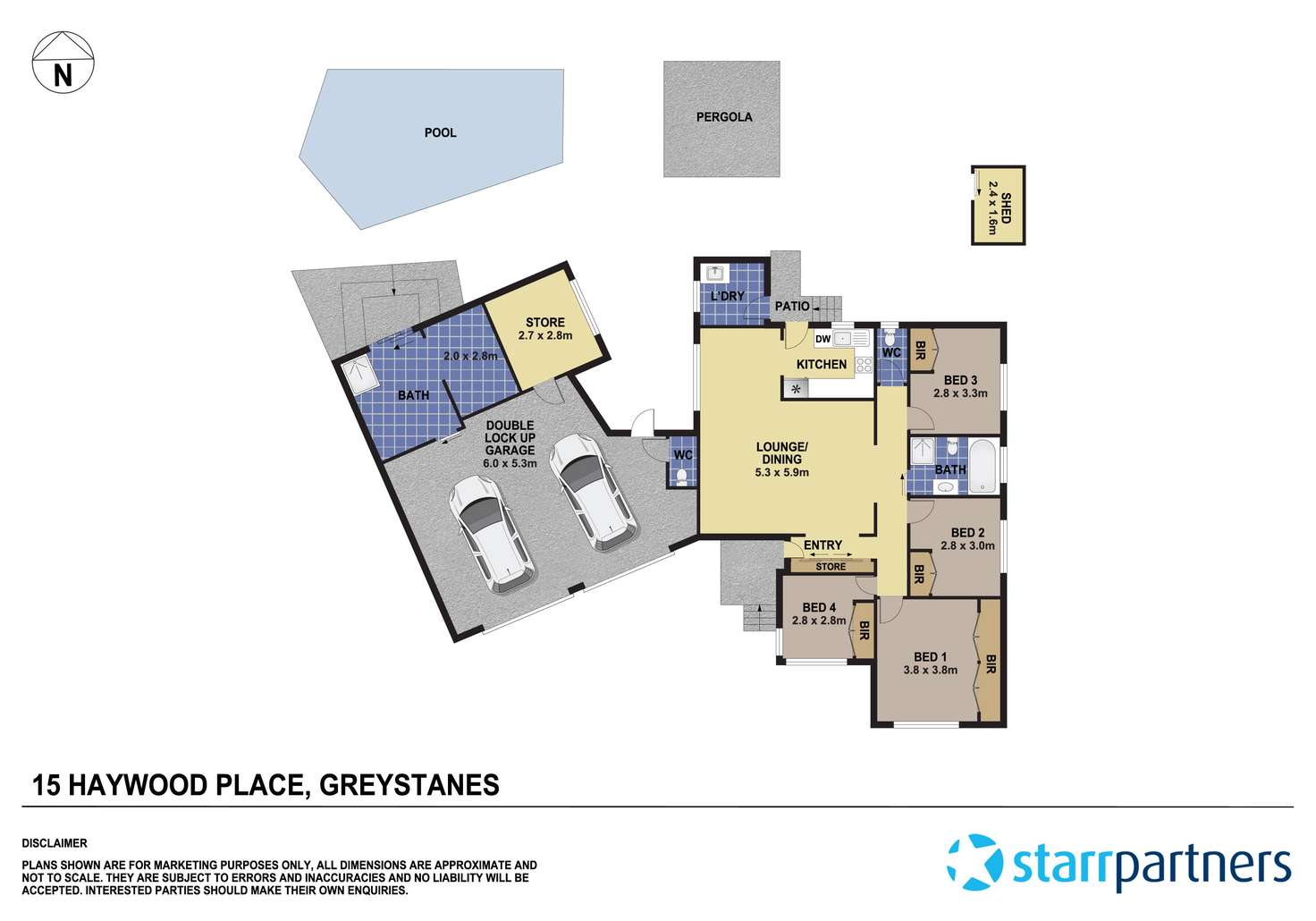 Floorplan of Homely house listing, 15 Haywood Place, Greystanes NSW 2145