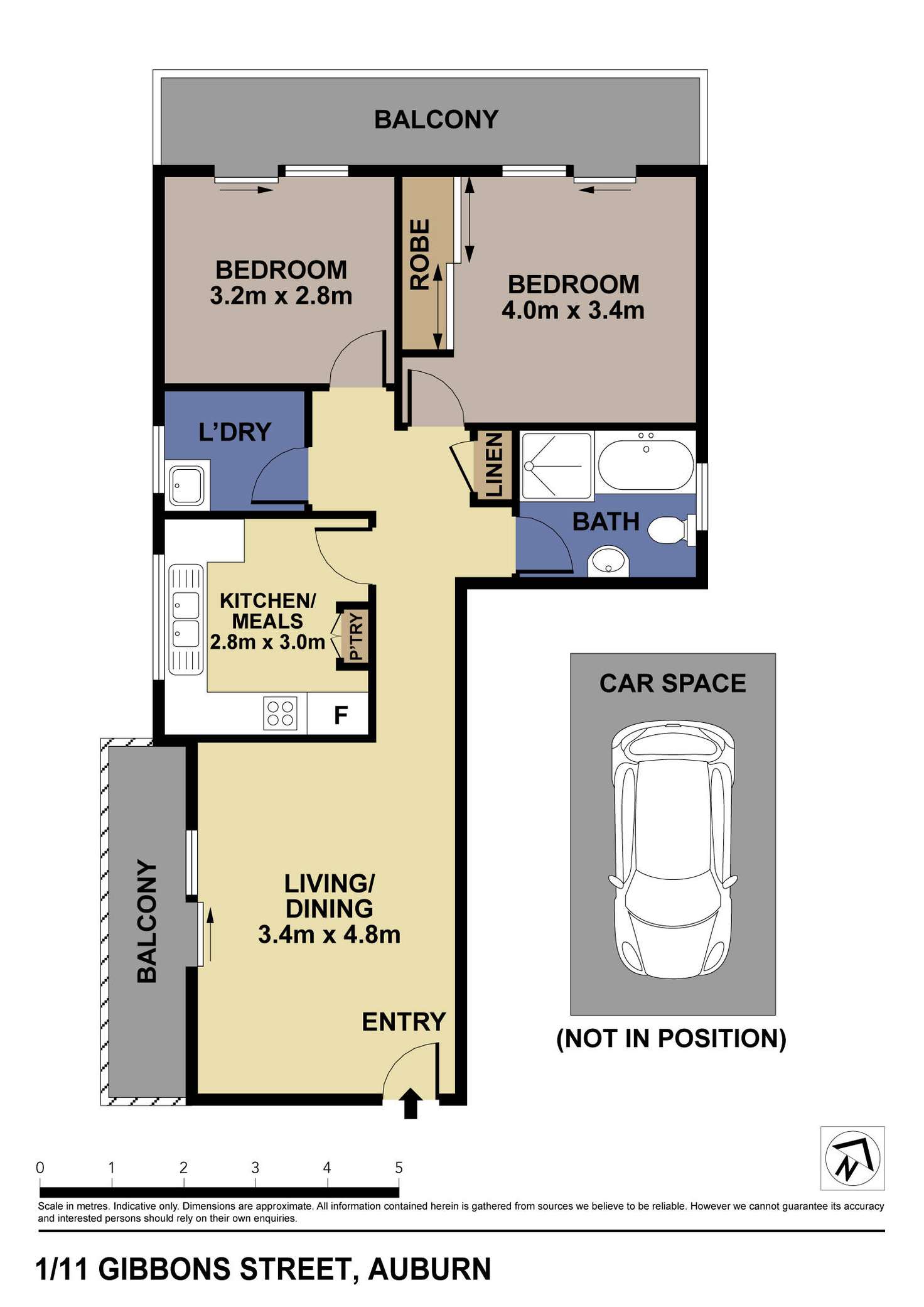Floorplan of Homely unit listing, 1/11 Gibbons Street, Auburn NSW 2144