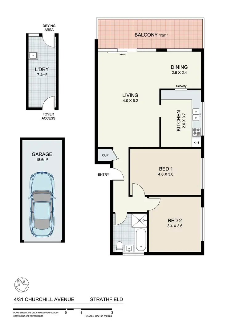 Floorplan of Homely apartment listing, 4/31 Churchill Avenue, Strathfield NSW 2135
