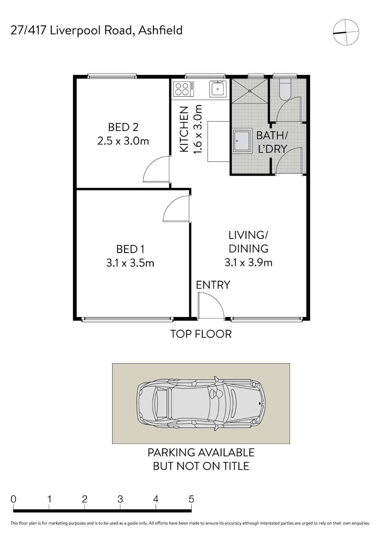Floorplan of Homely apartment listing, 27/417 Liverpool Road, Ashfield NSW 2131