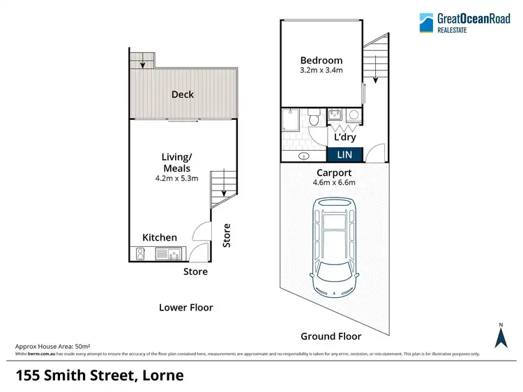 Floorplan of Homely apartment listing, 155 Smith Street, Lorne VIC 3232