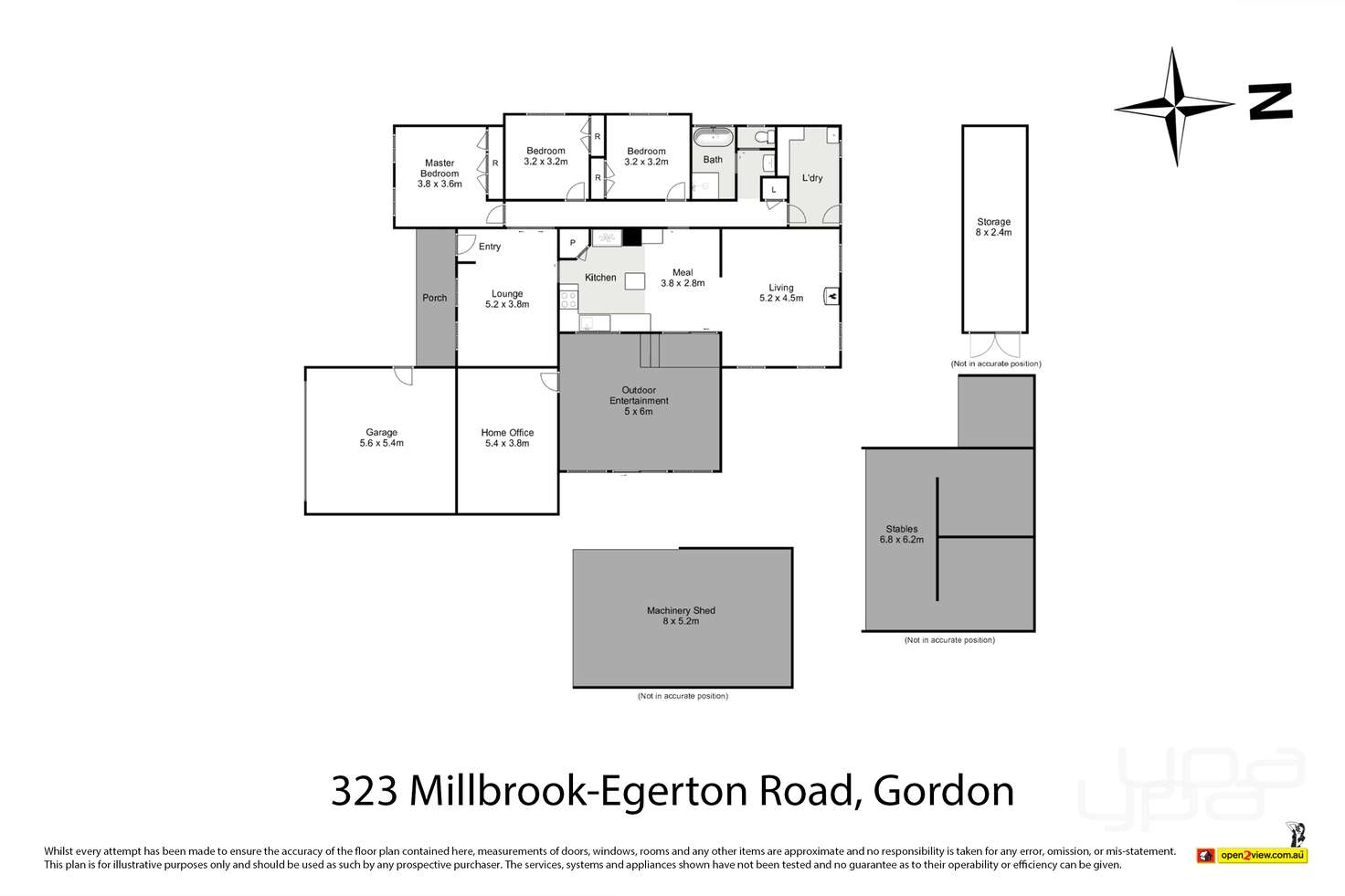 Floorplan of Homely house listing, 323 Millbrook-Egerton Road, Gordon VIC 3345