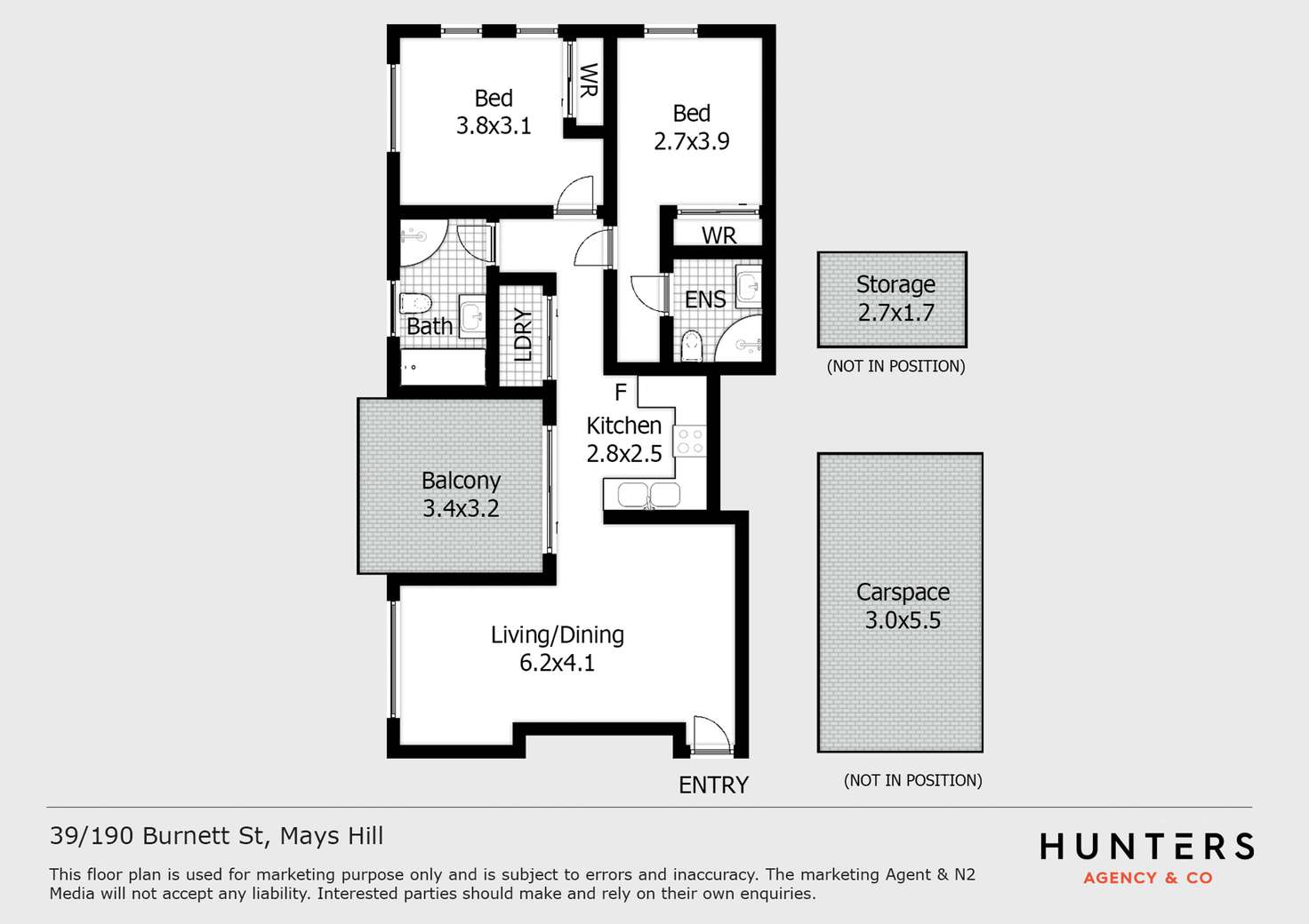 Floorplan of Homely unit listing, 39/190-194 Burnett Street, Mays Hill NSW 2145