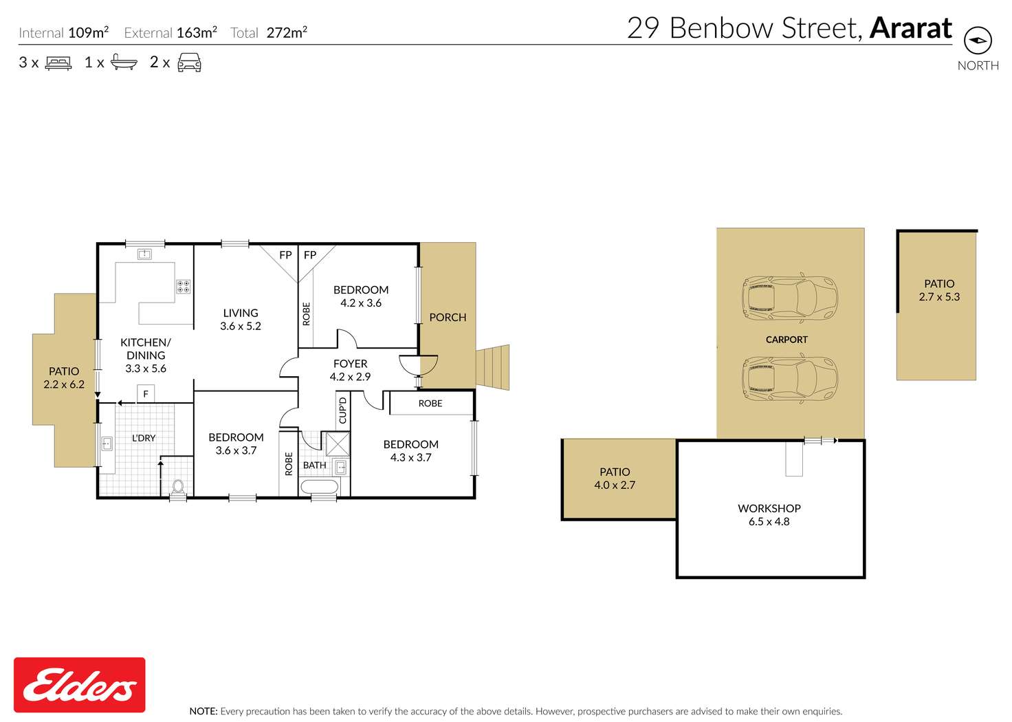 Floorplan of Homely house listing, 29 Benbow Street, Ararat VIC 3377