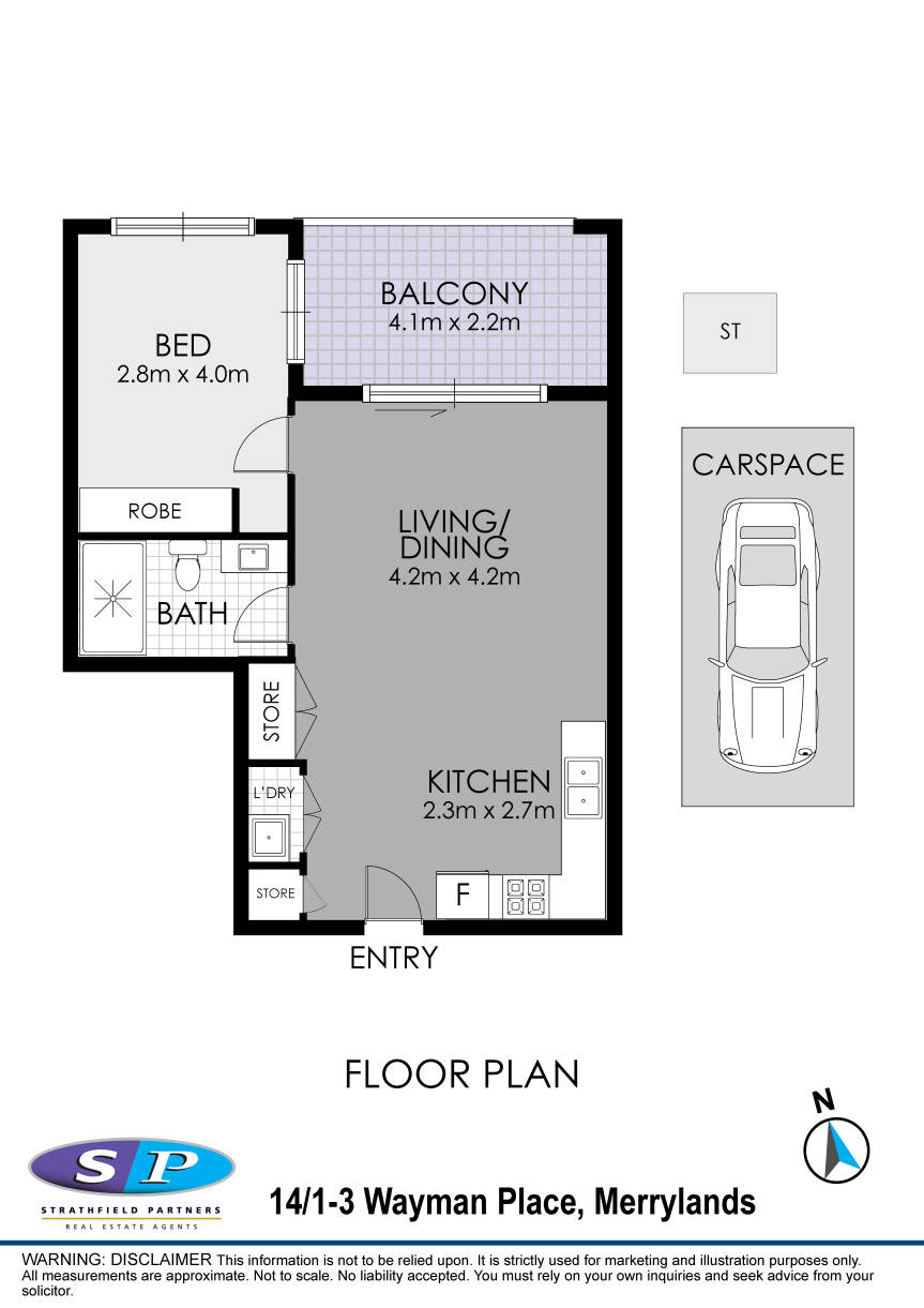 Floorplan of Homely apartment listing, 14/1-3 Wayman Place, Merrylands NSW 2160