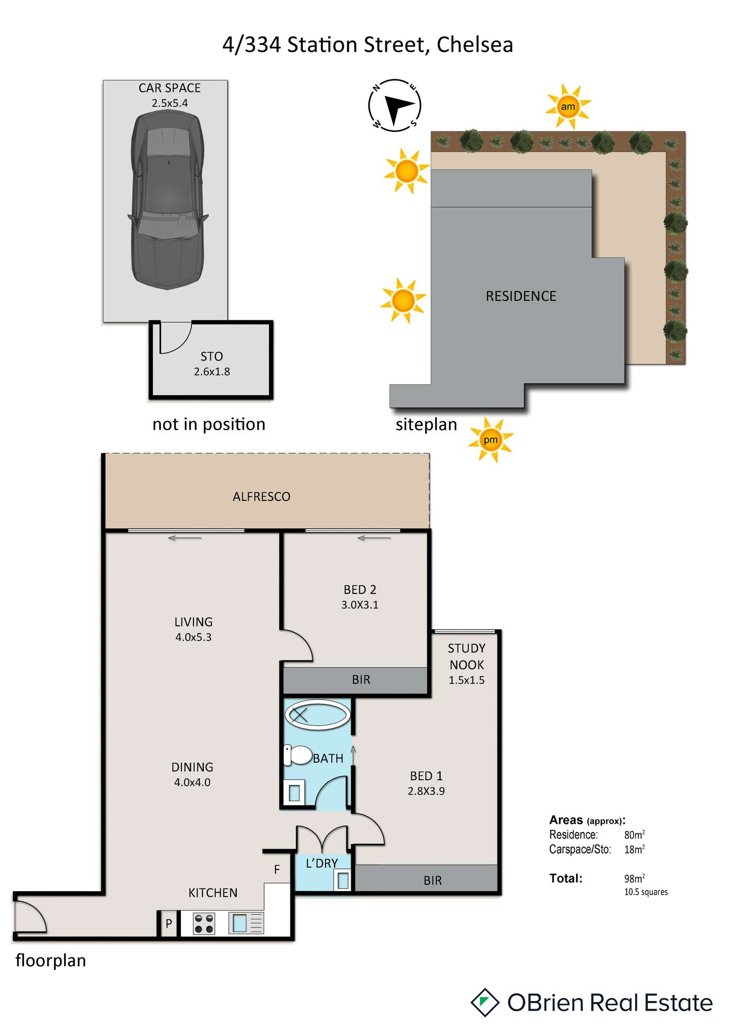 Floorplan of Homely unit listing, 4/334-339 Station Street, Chelsea VIC 3196