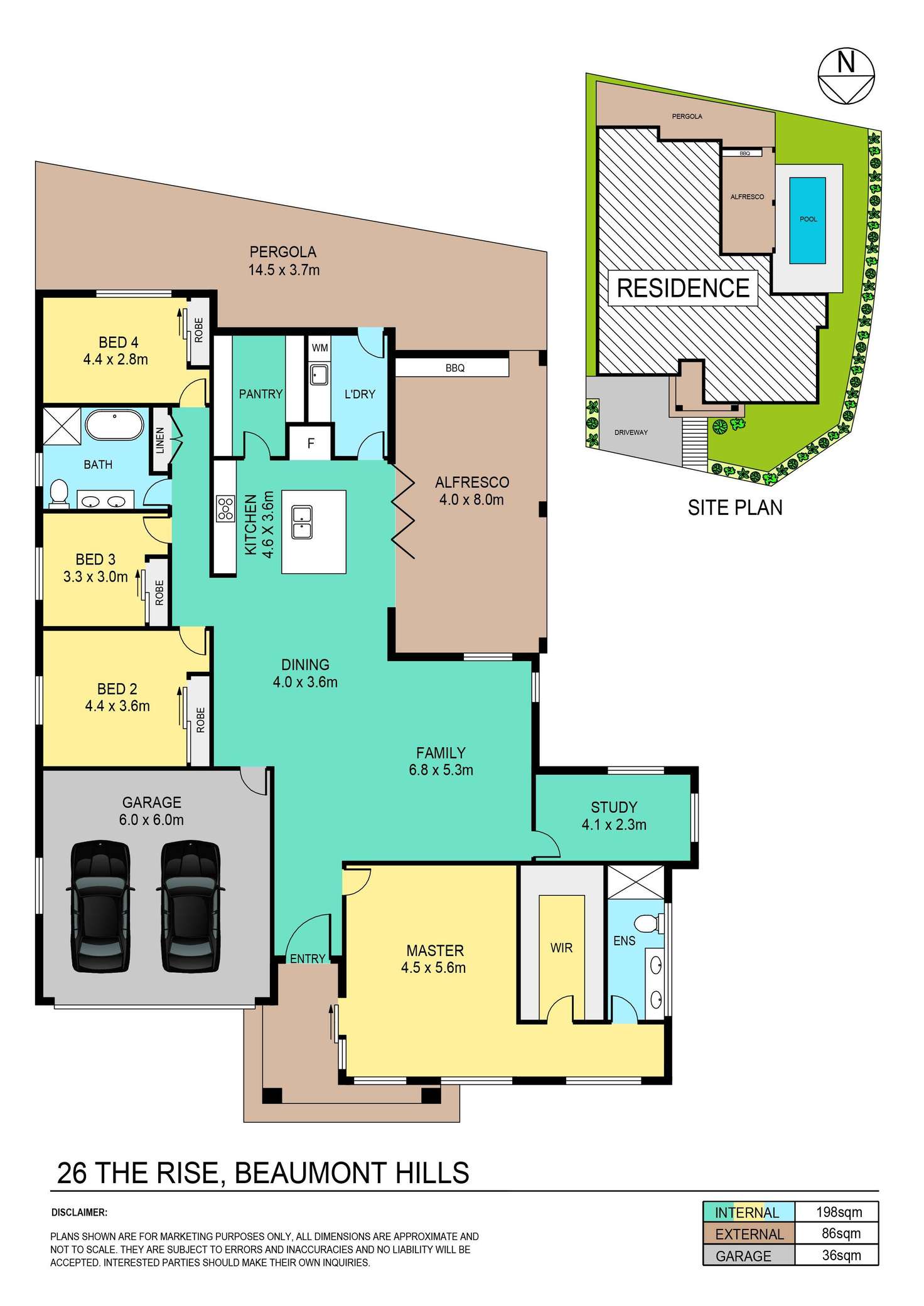 Floorplan of Homely house listing, 26 The Rise, Beaumont Hills NSW 2155