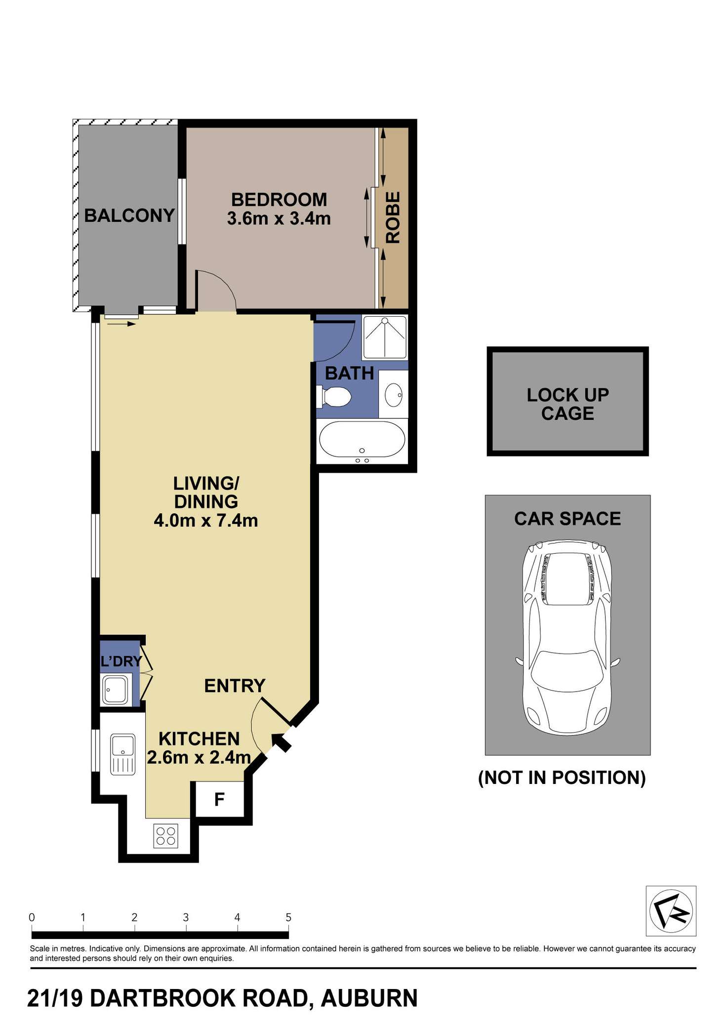 Floorplan of Homely unit listing, 21/19 Dartbrook Road, Auburn NSW 2144