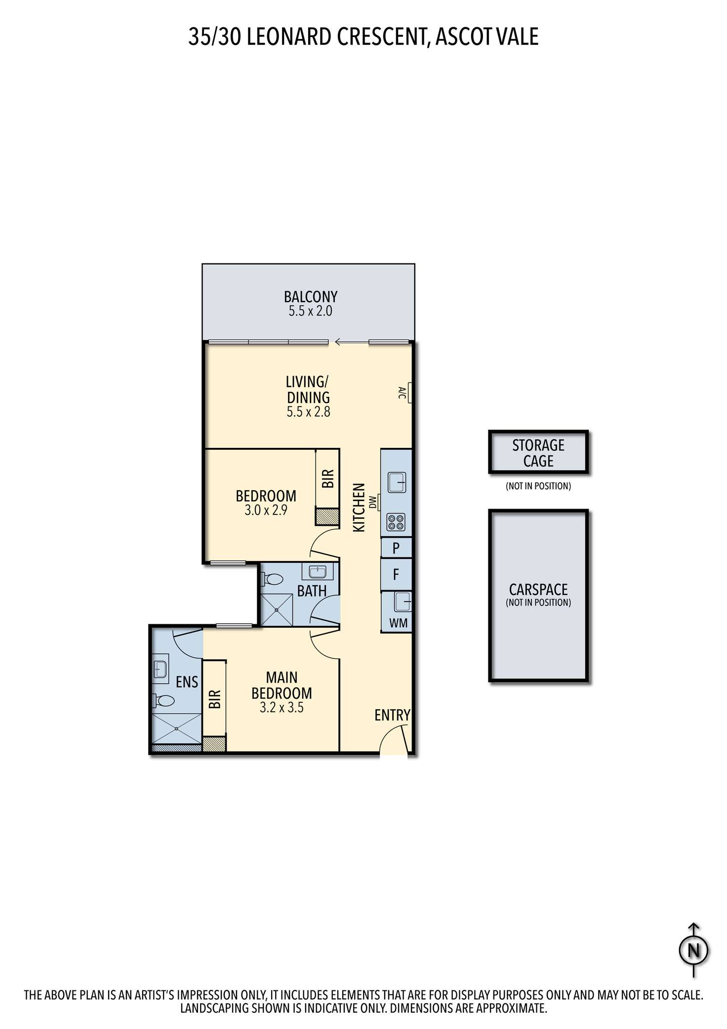 Floorplan of Homely unit listing, 35/30 Leonard Crescent, Ascot Vale VIC 3032